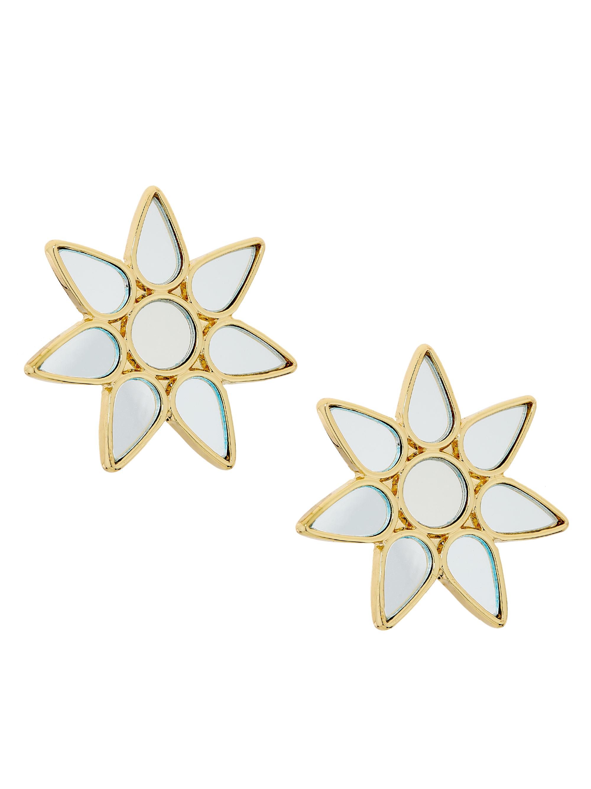 Ramy Brook Women's Starry Night Goldtone & Mirrored Glass Stud Earrings - Gold