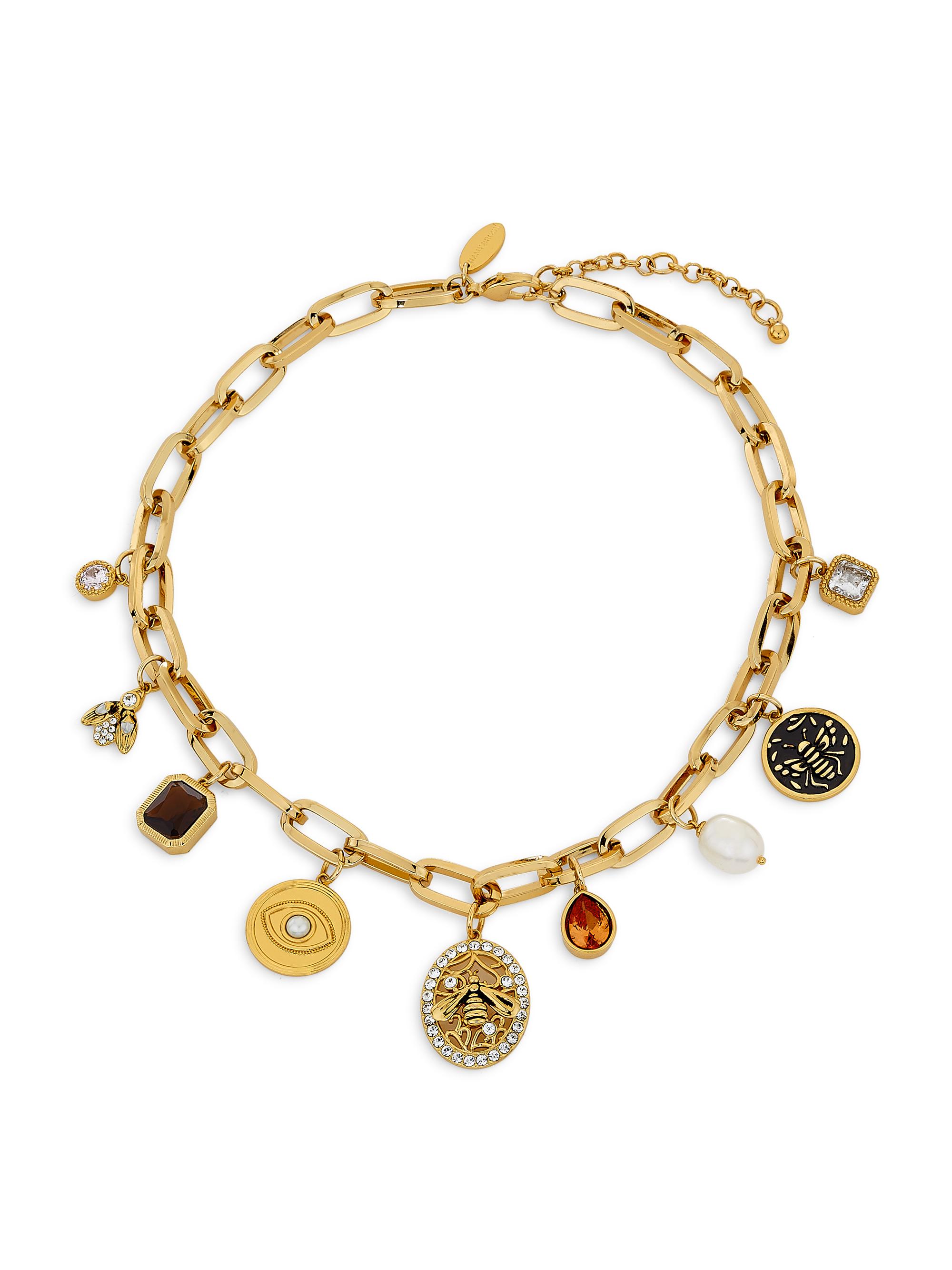 Ramy Brook Women's Charm Bellamy Goldtone, Freshwater Pearl & Cubic Zirconia Necklace - Gold