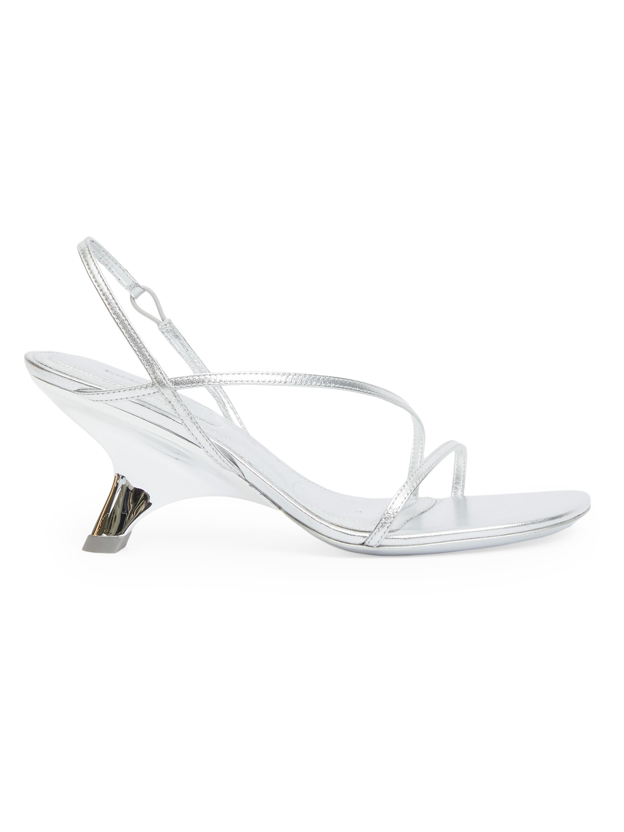SIMKHAI Women's Shadow Leather Sandals - Silver