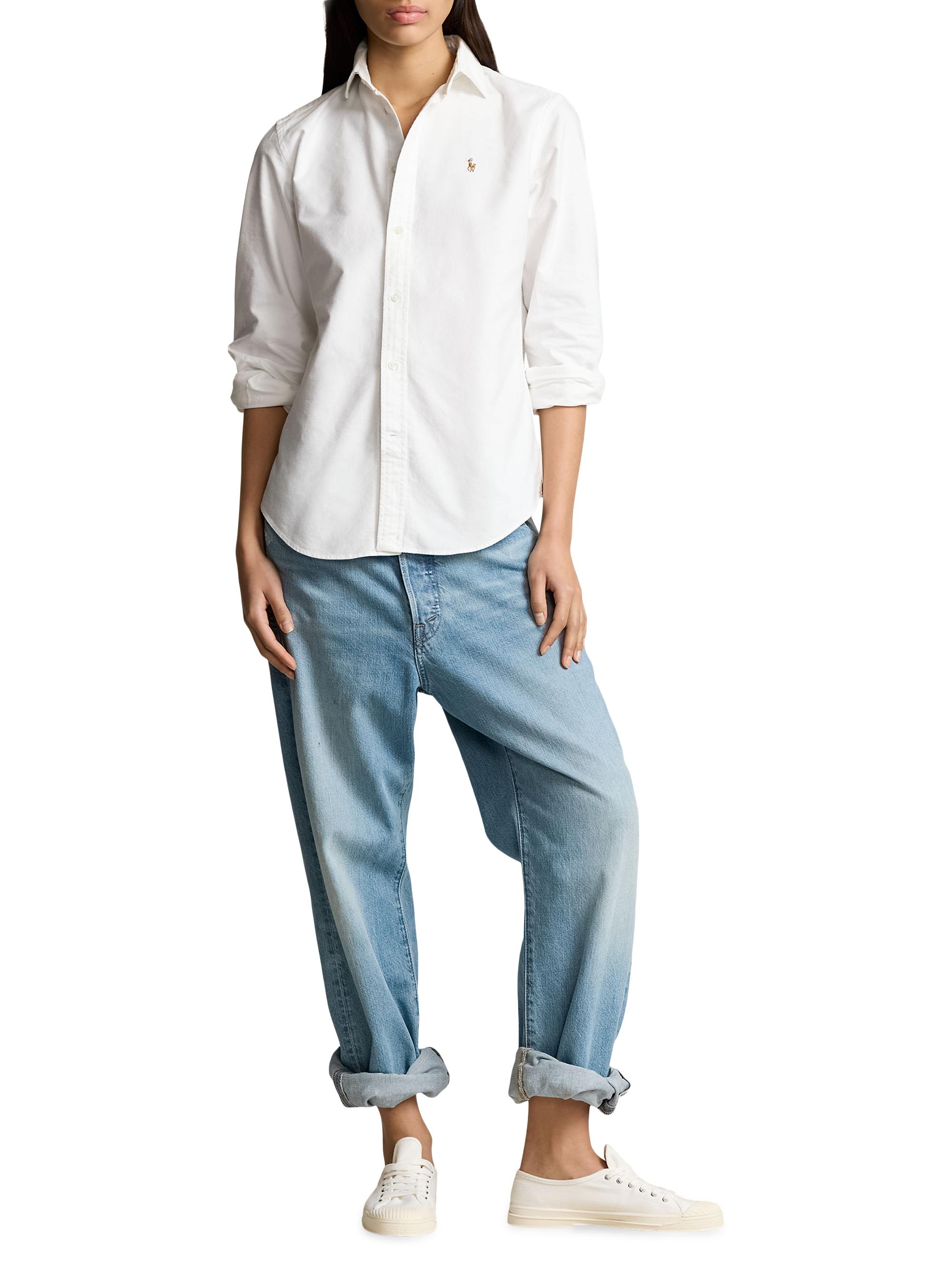 Polo Ralph Lauren Women's Slim-Fit Cotton Oxford Shirt - White