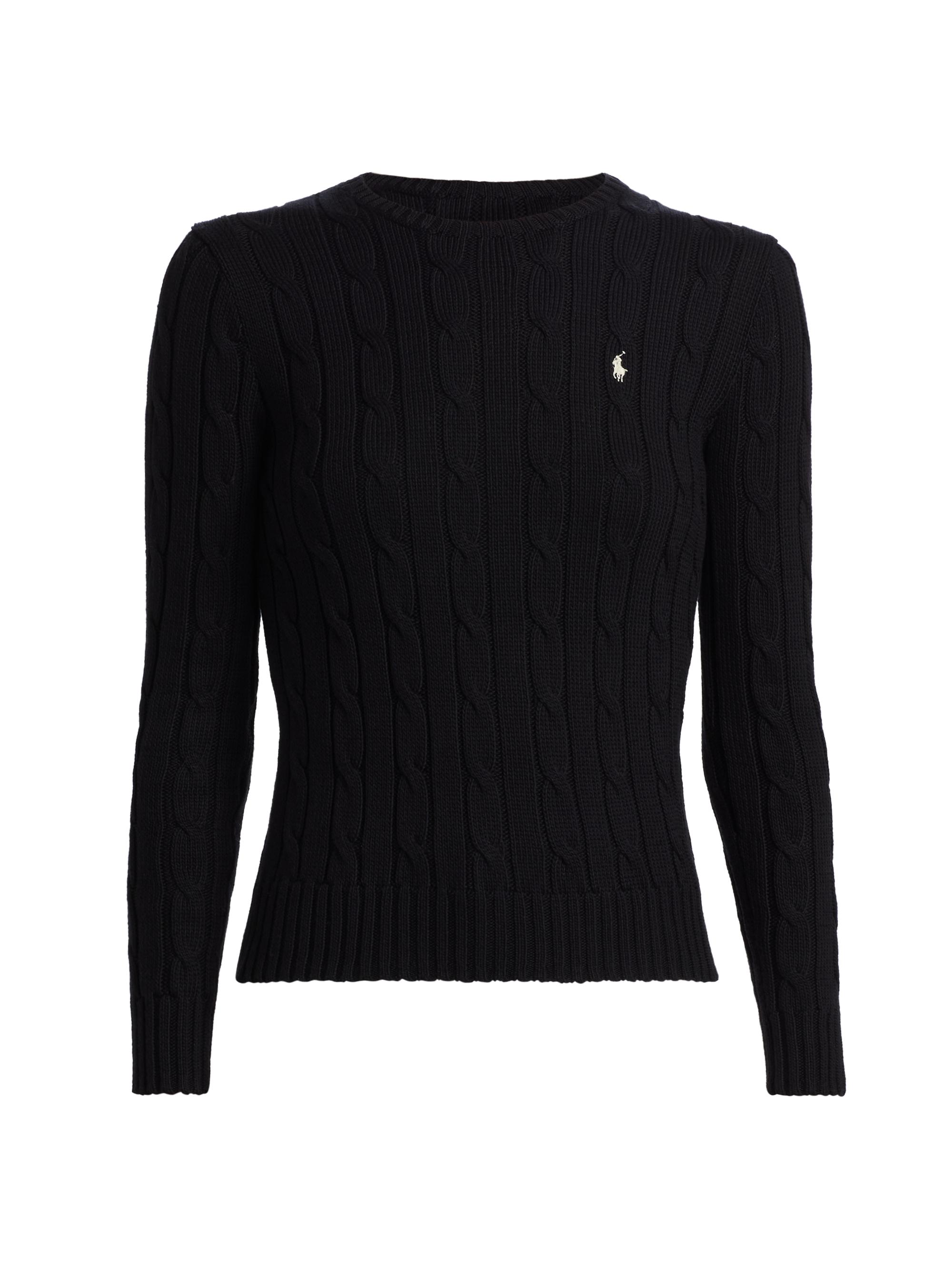 Saturdays Golf Polo Cable Knit ブラック Polo Ralph Lauren Cable-Knit Cotton Crewneck Sweater | Saks Fifth