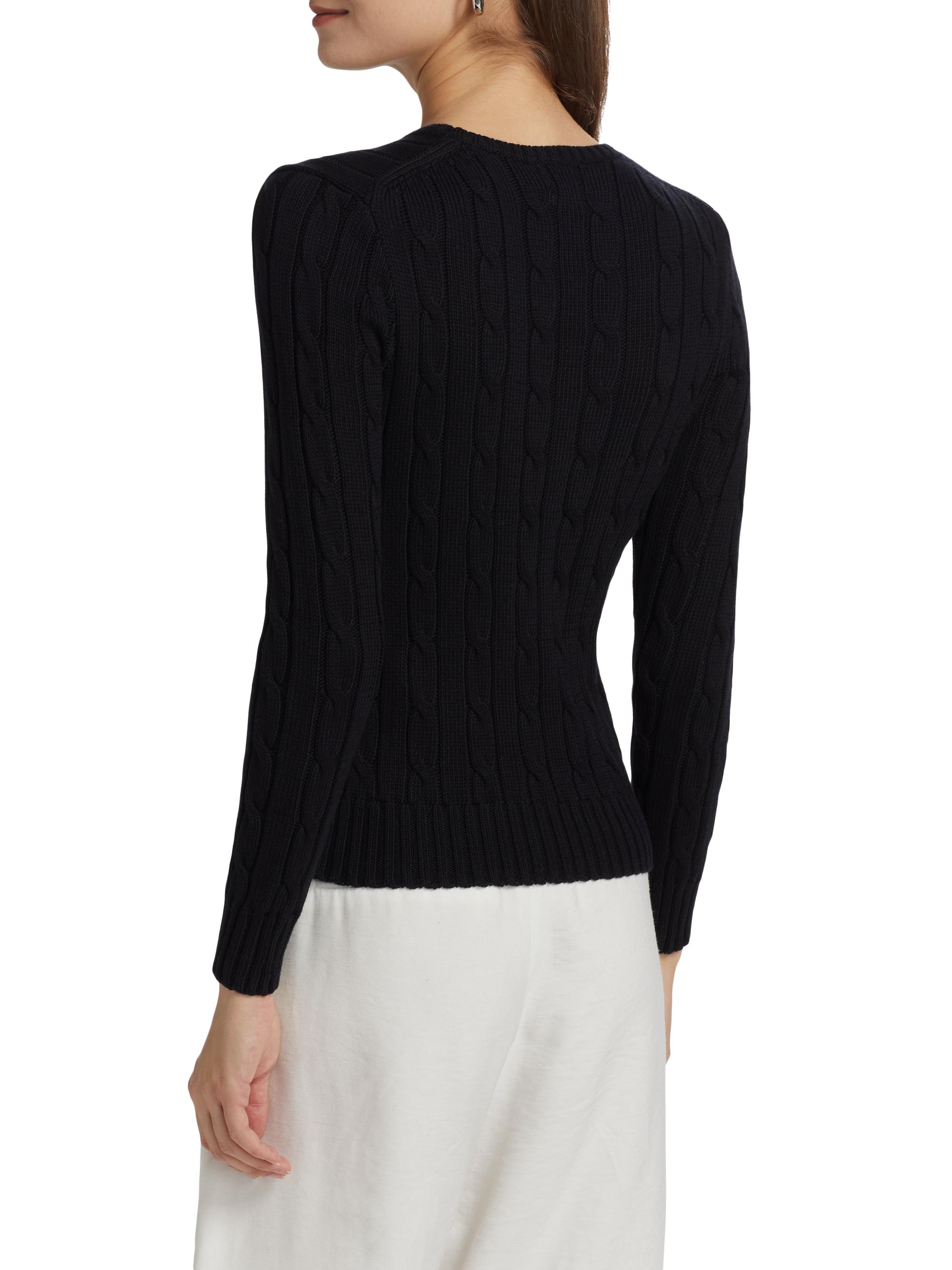 Polo Ralph Lauren Cable-Knit Cotton Crewneck Sweater | Saks Fifth