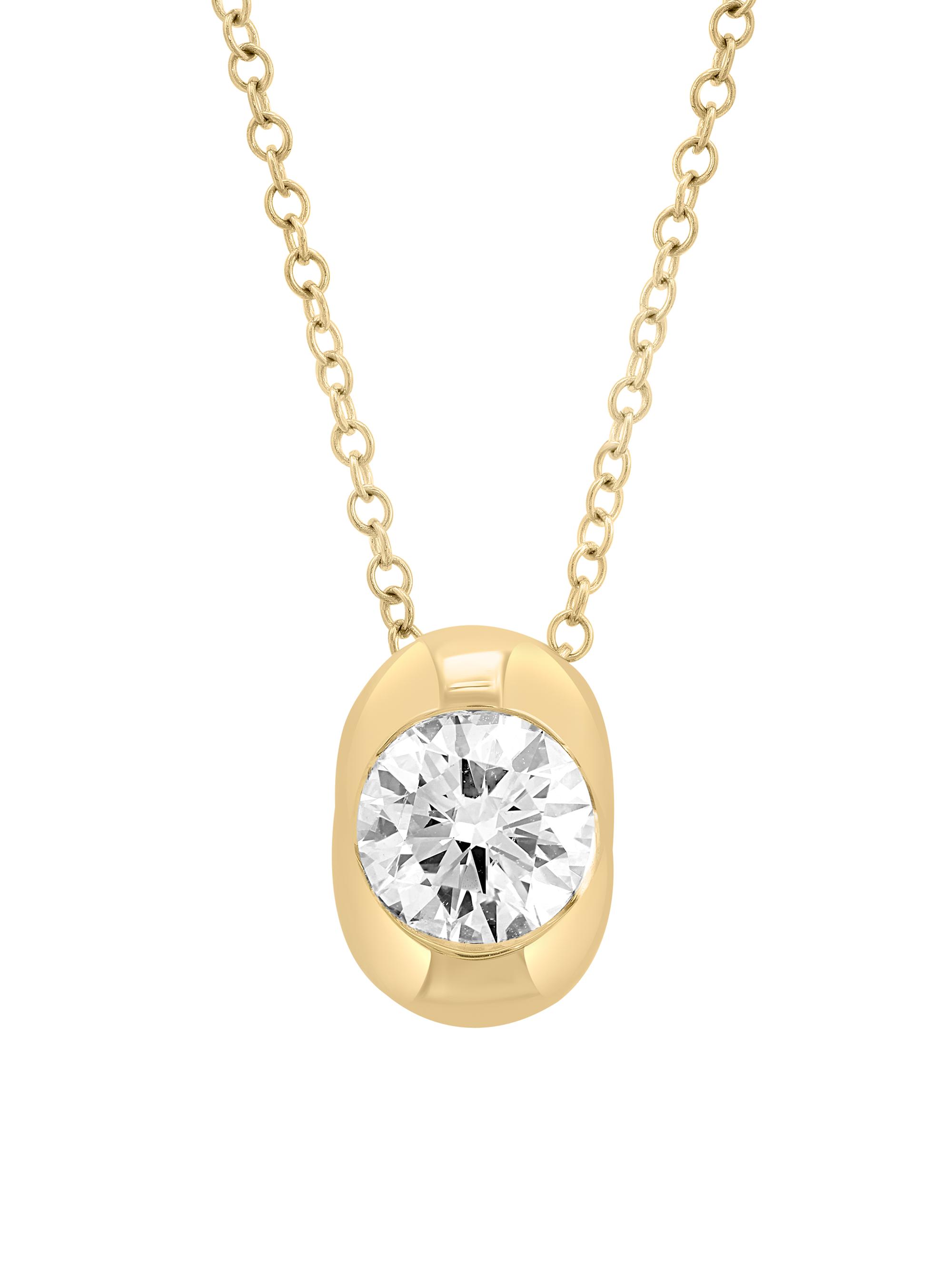 Saks Fifth Avenue Collection Women's 14K Yellow Gold & 1.47 TCW Round Brilliant Lab-Grown Diamond Necklace - Yellow Gold