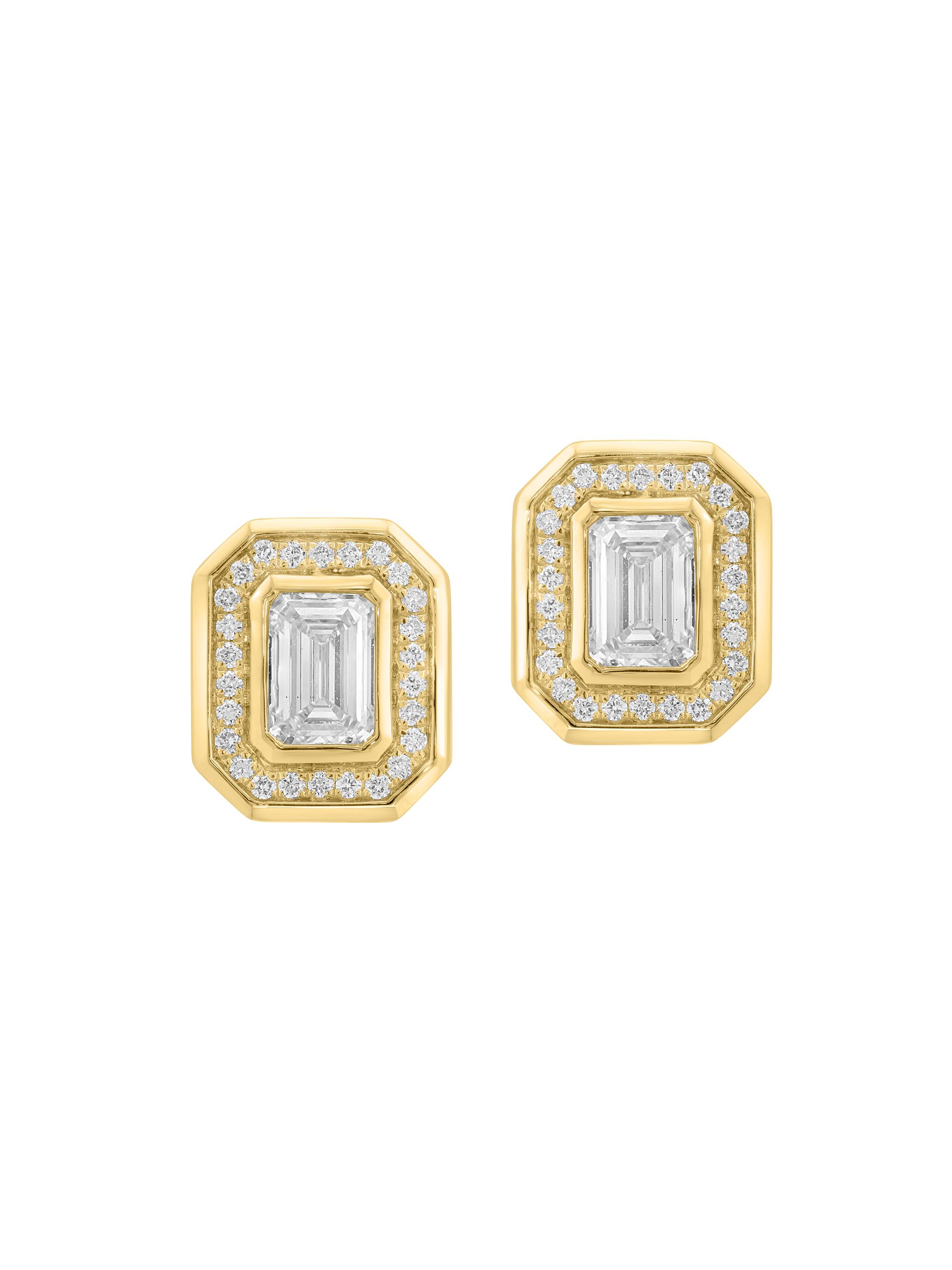 Saks Fifth Avenue Collection Women's 14K Yellow Gold & 2.21 TCW Lab-Grown Diamond Stud Earrings - Yellow Gold