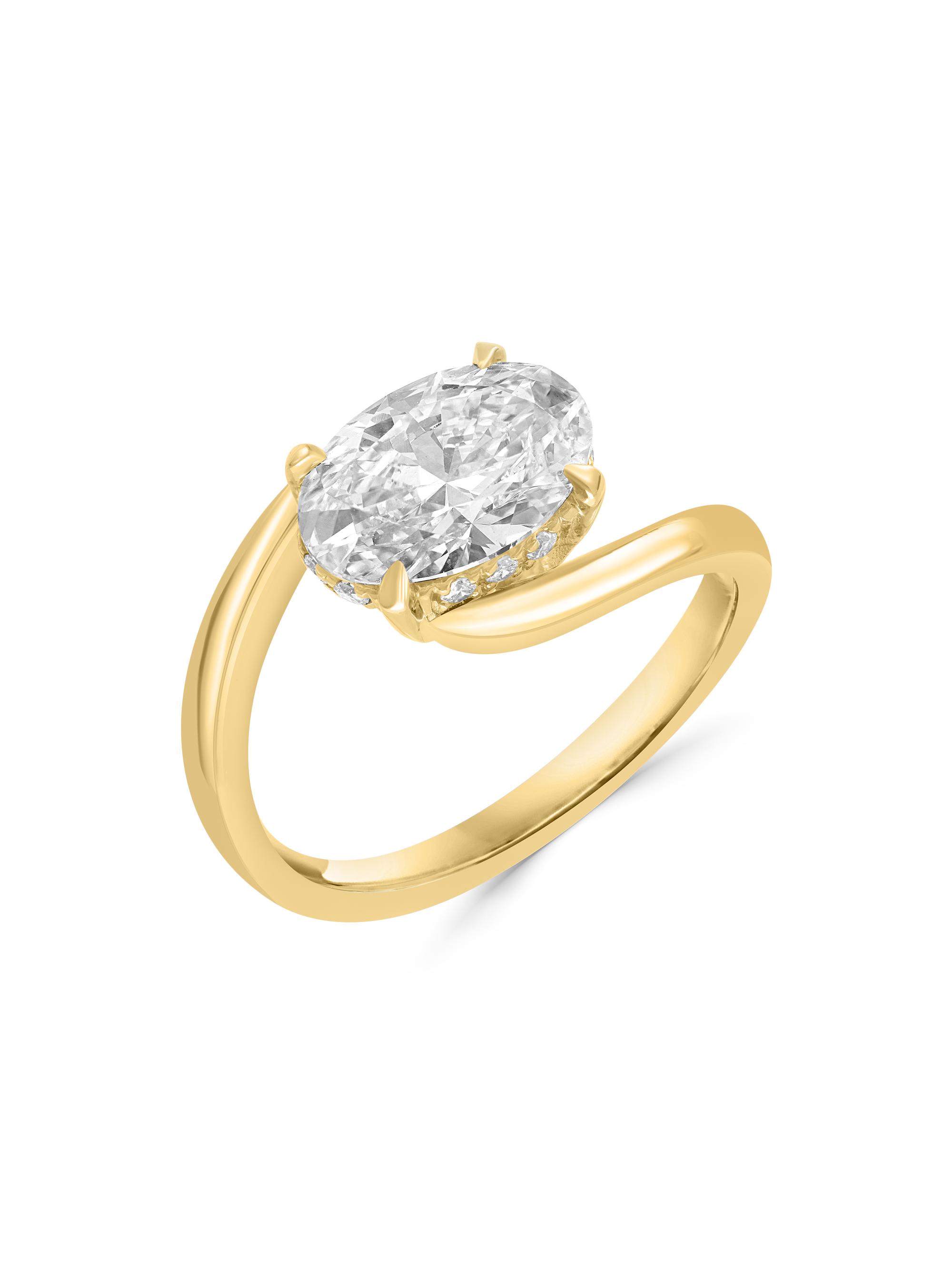 Saks Fifth Avenue Collection Women's 14K Yellow Gold & 2.19 TCW Lab-Grown Diamond Wraparound Ring - Yellow Gold