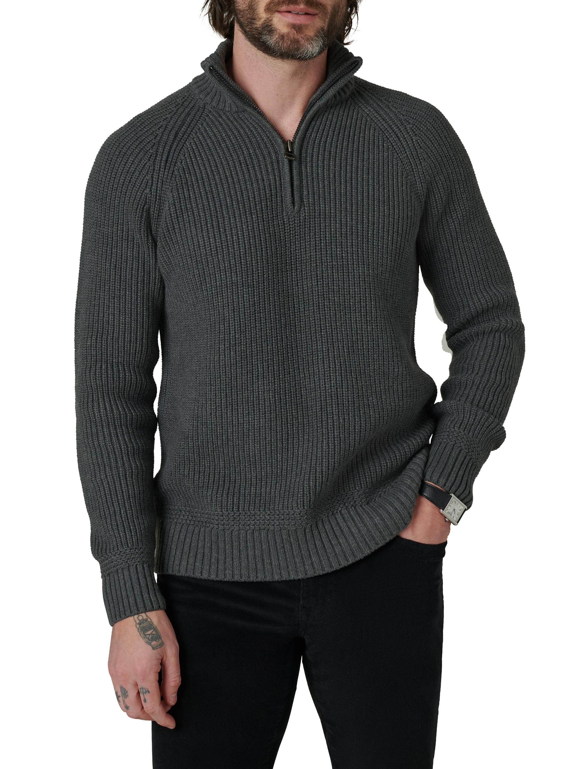 Joe's Jeans Men's The Archie Quarter-Zip Sweater - Charcoal