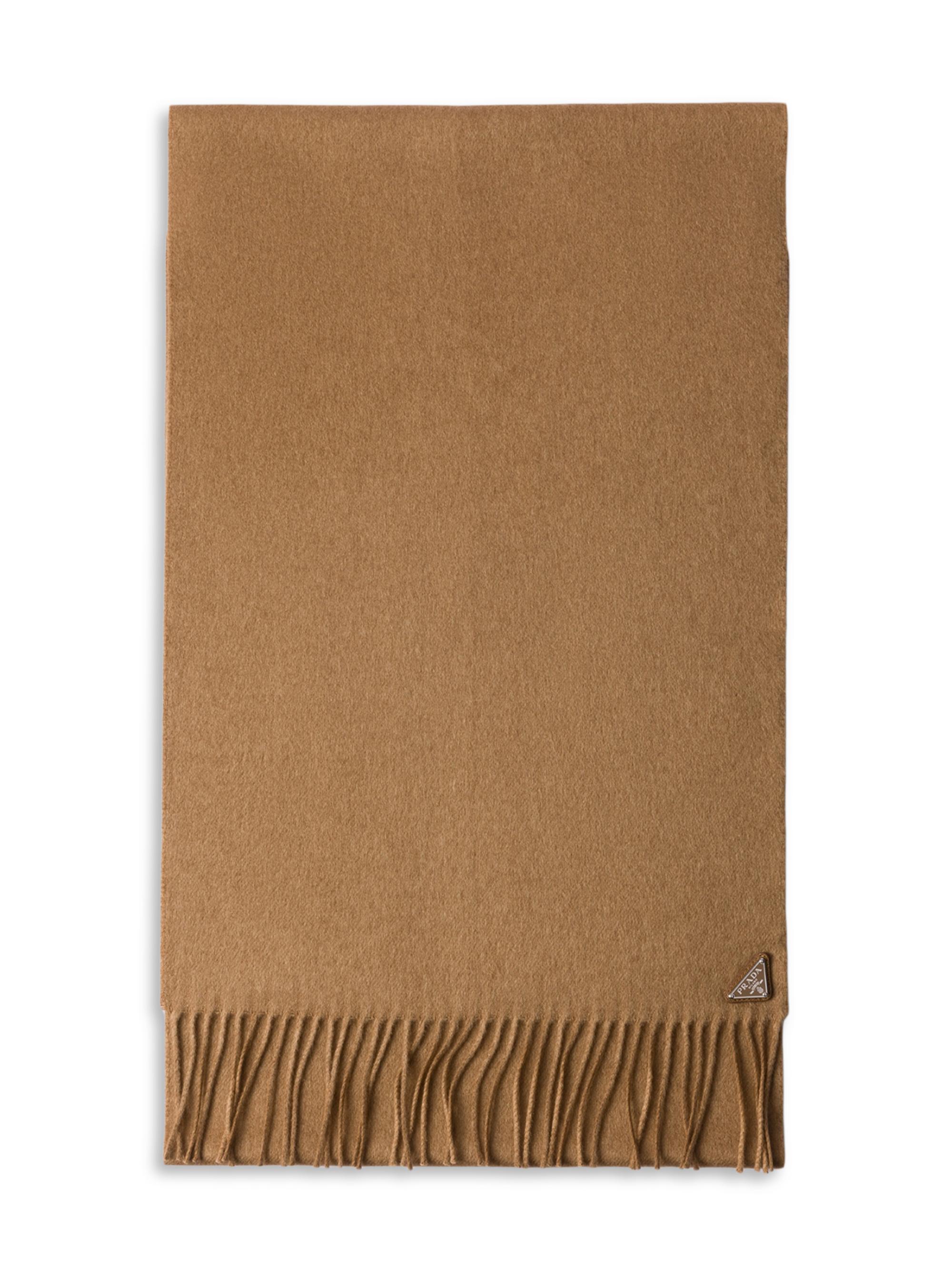 Prada Men's Silk and Cashmere Scarf - Brown