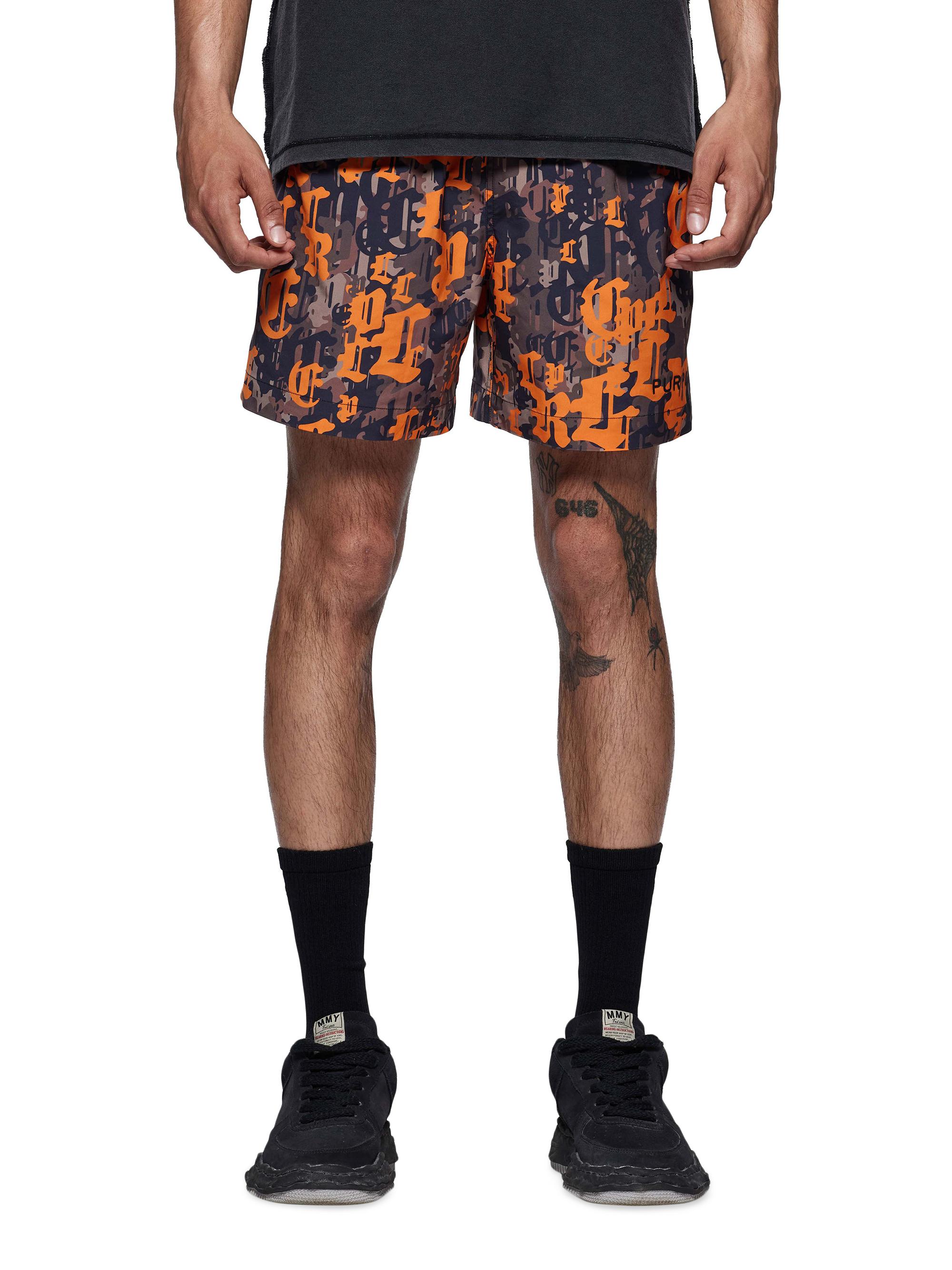 Purple Brand Men's All Round Printed Logo Shorts
