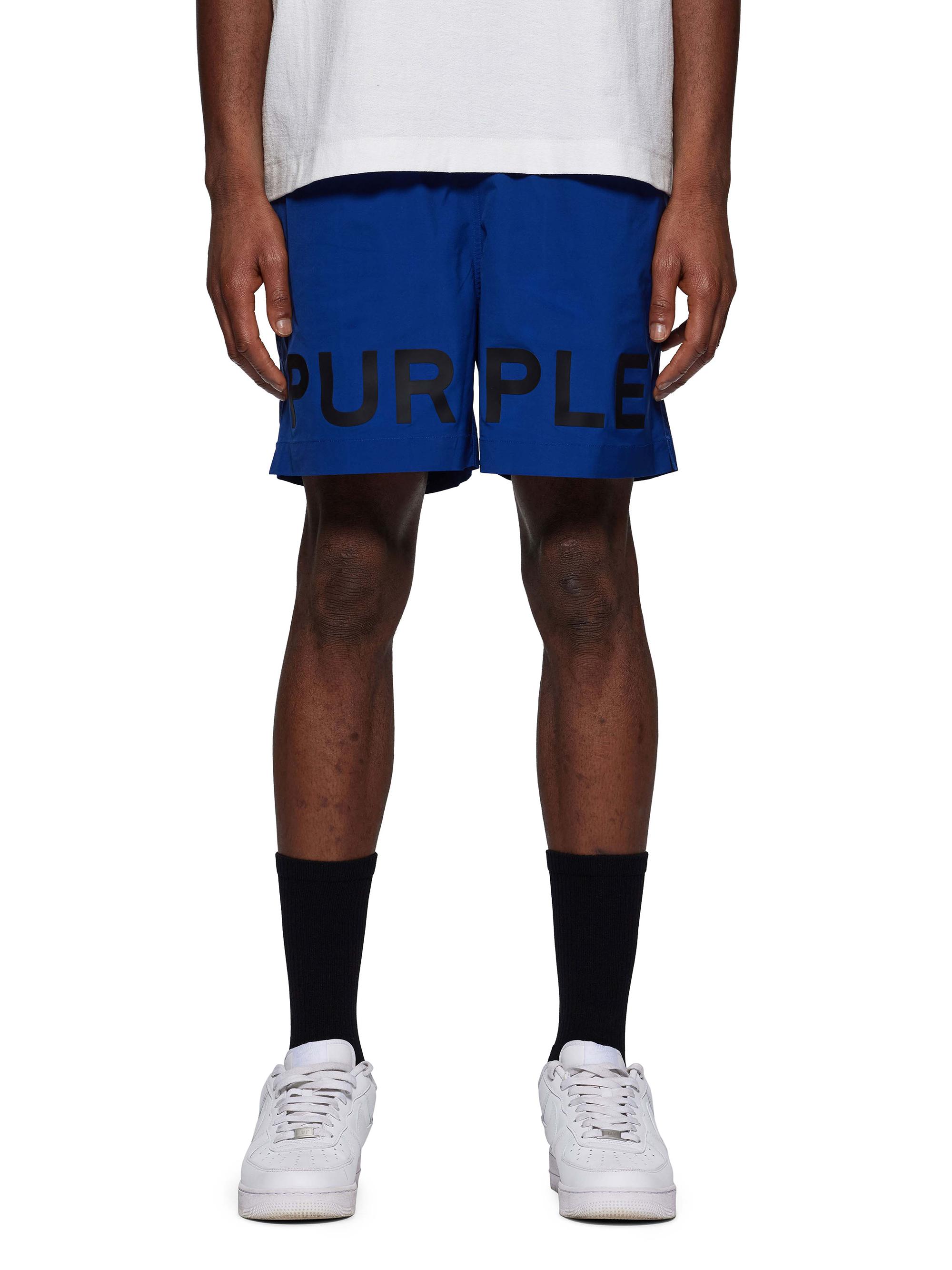 Purple Brand Men's All Round Logo Shorts - Blue