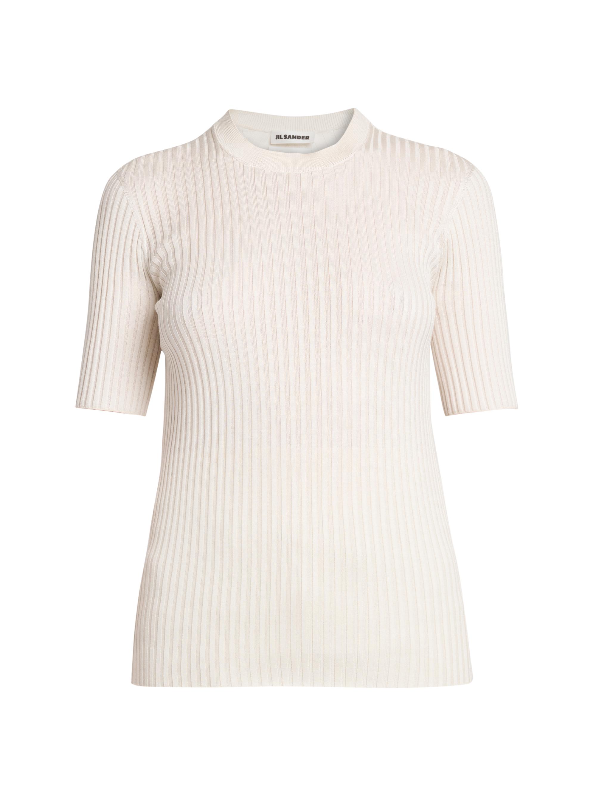 Jil Sander Women's Merino Wool Rib-Knit Top - Corn Silk