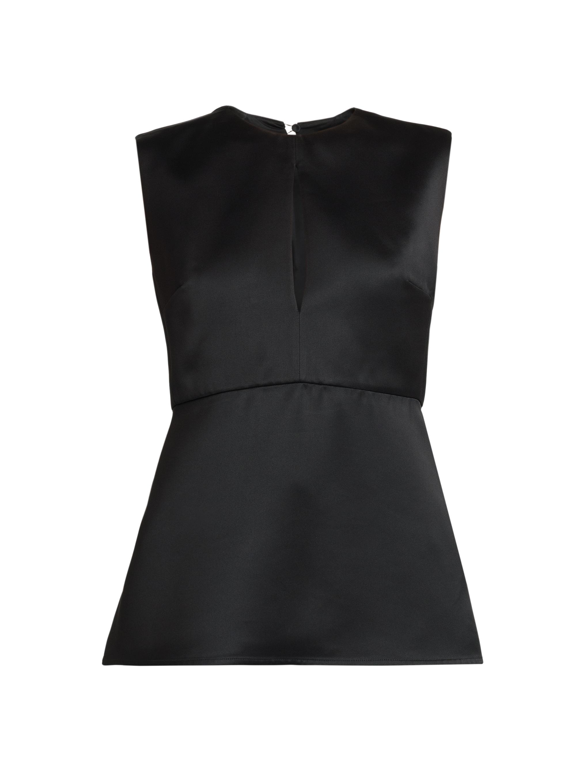 Jil Sander Women's Sleeveless A-Line Peplum Top - Black