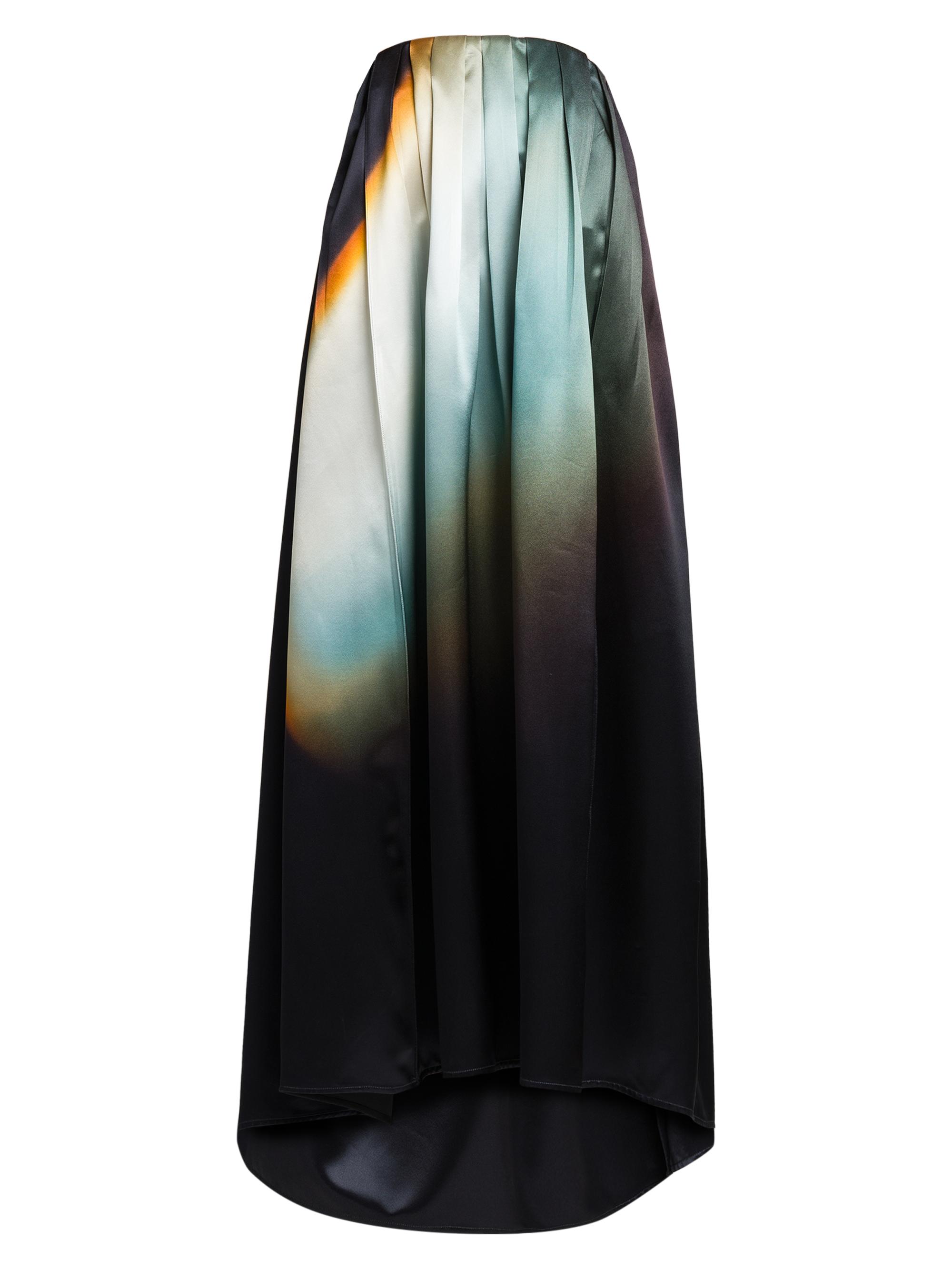 Jil Sander Women's Satin Pleated Strapless Gown - Dark Sky
