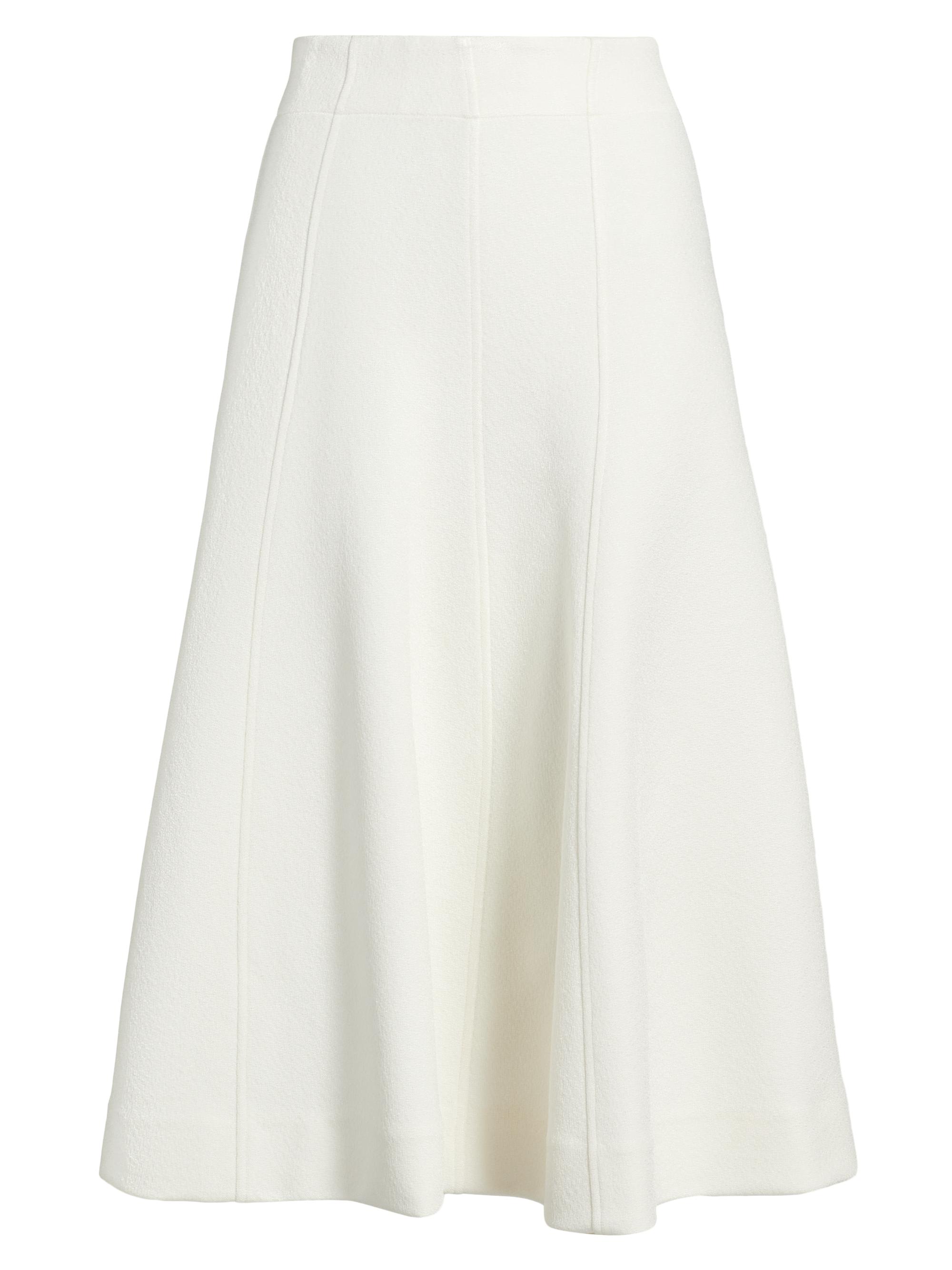 Jil Sander Women's Shiny Double-Face Textured Midi-Skirt - Latte