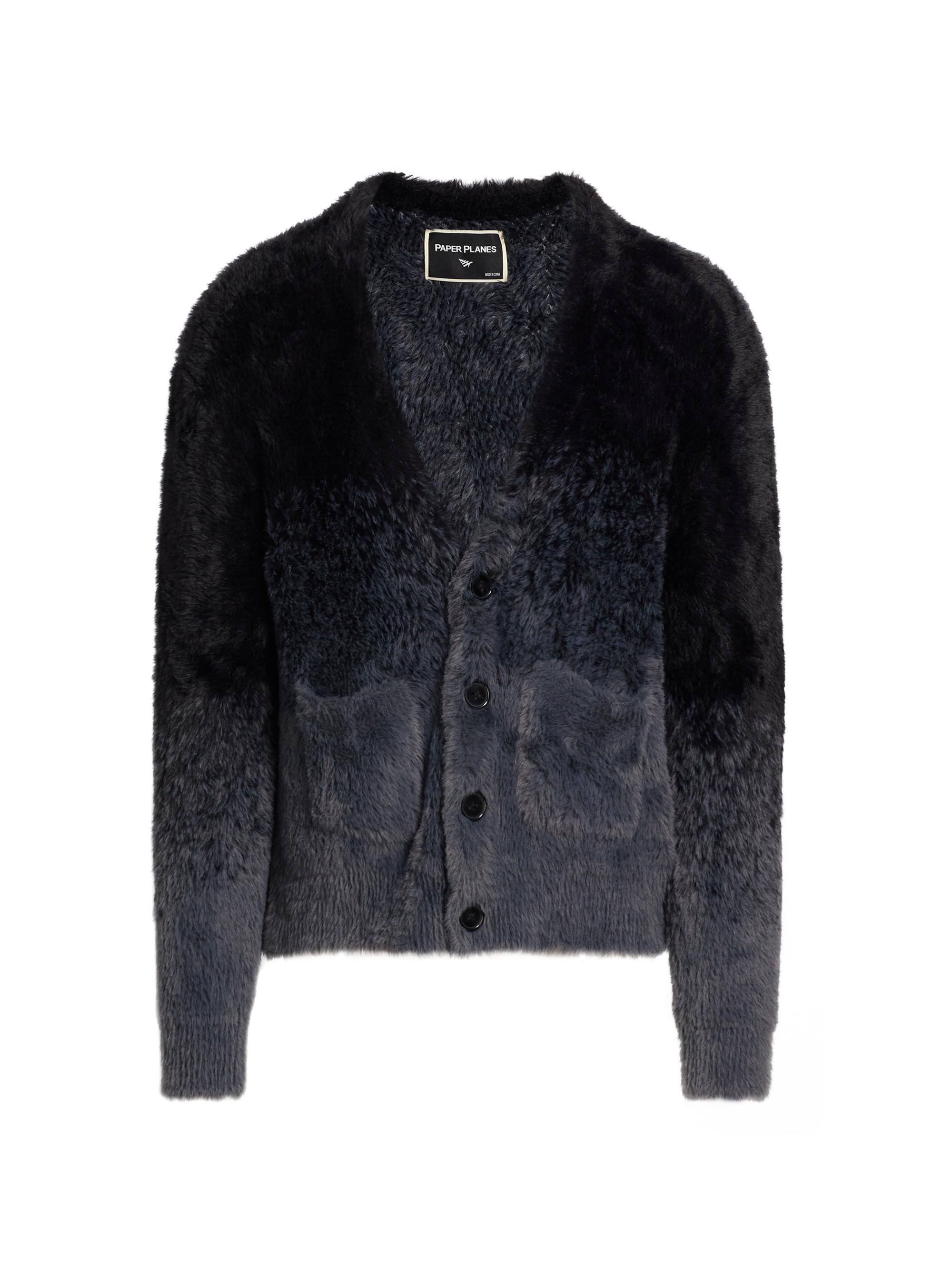 Paper Planes Men's Ombré Nylon Cardigan - Black