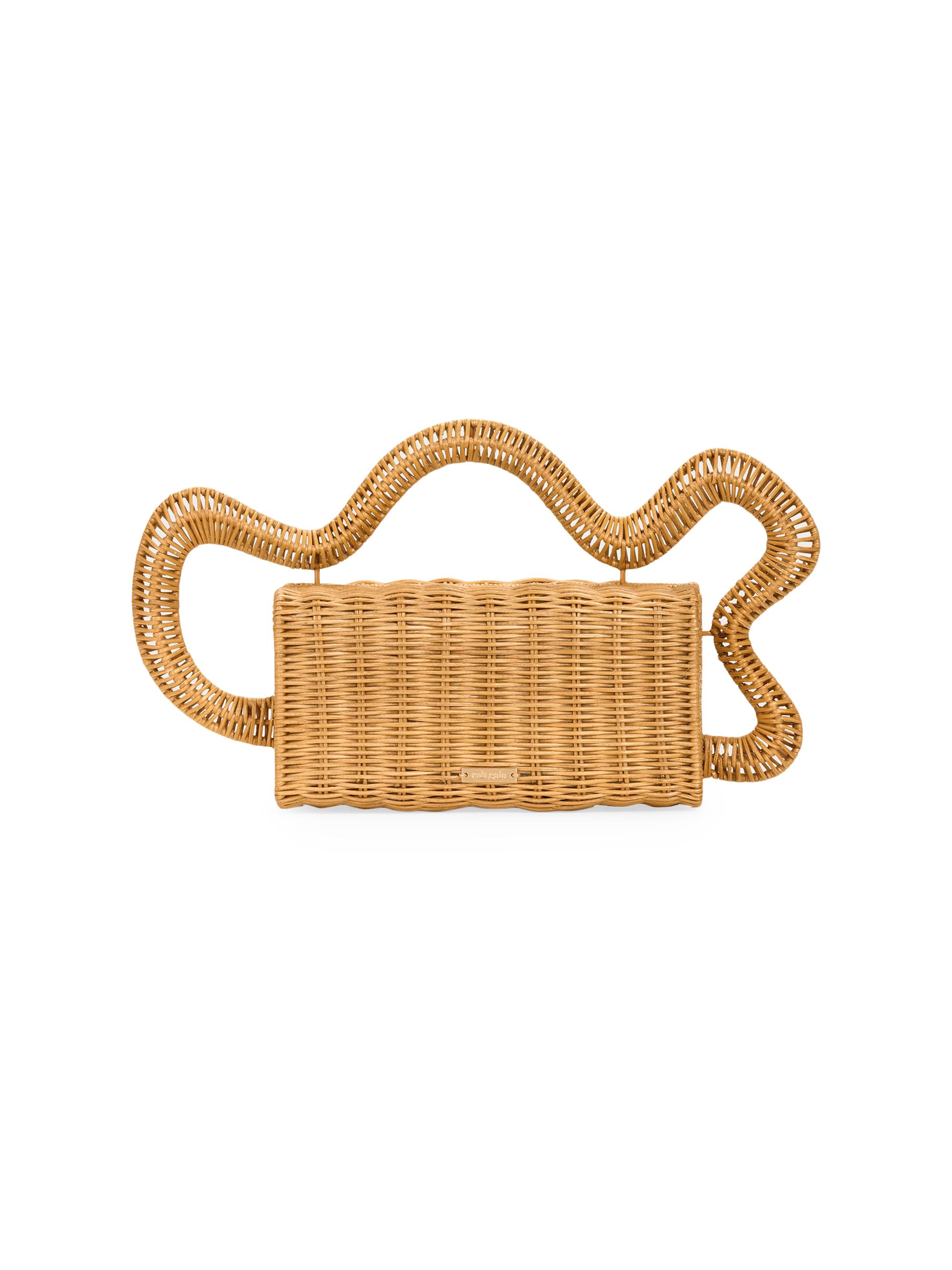 Cult Gaia Women's Elsa Rattan Clutch - Natural