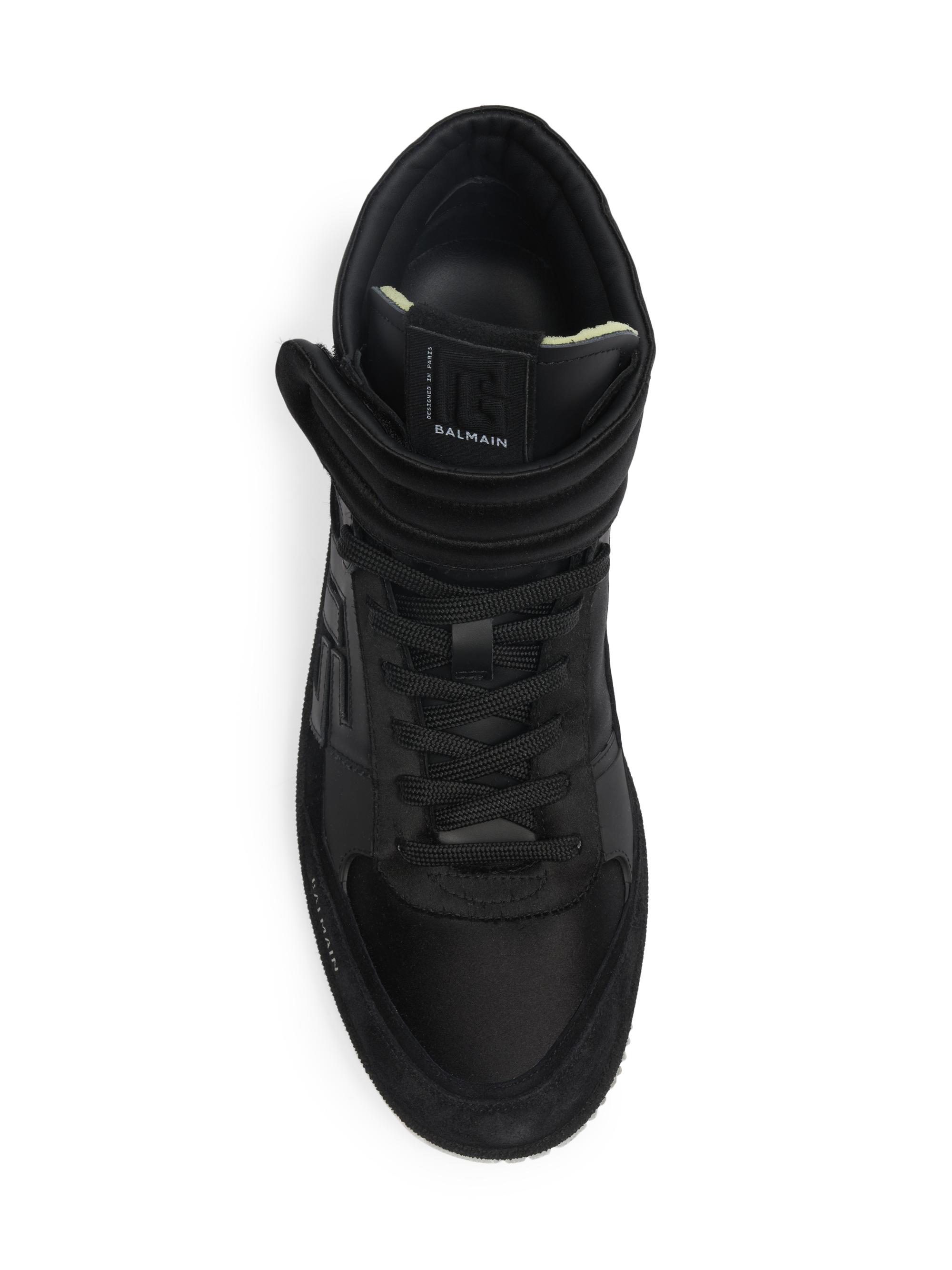 Balmain Swan Mid-Top Leather Sneakers | Saks Fifth Avenue