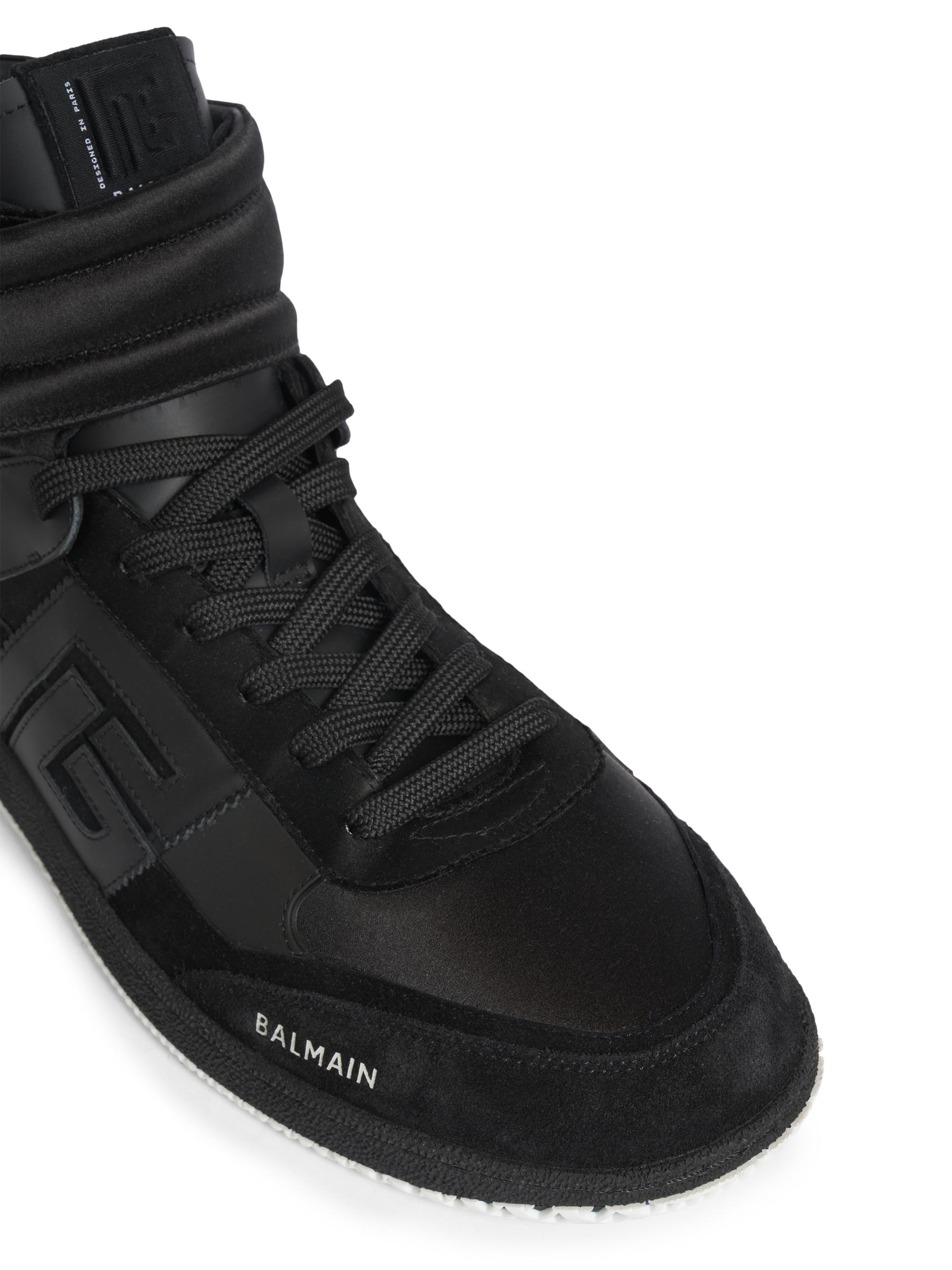 Balmain Swan Mid-Top Leather Sneakers | Saks Fifth Avenue