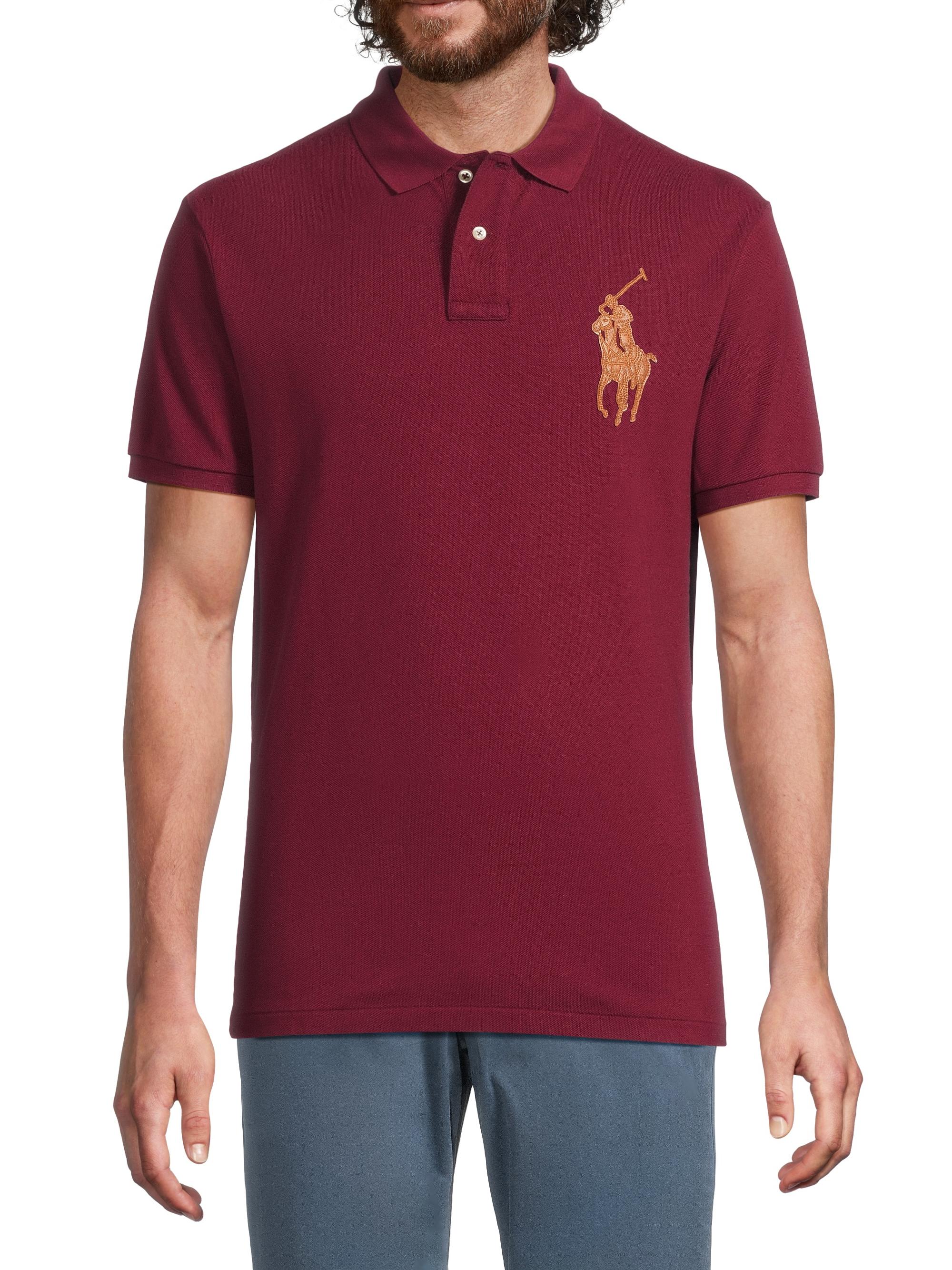 Polo Ralph Lauren Custom-Slim-Fit Leather-Pony Polo Shirt | Saks