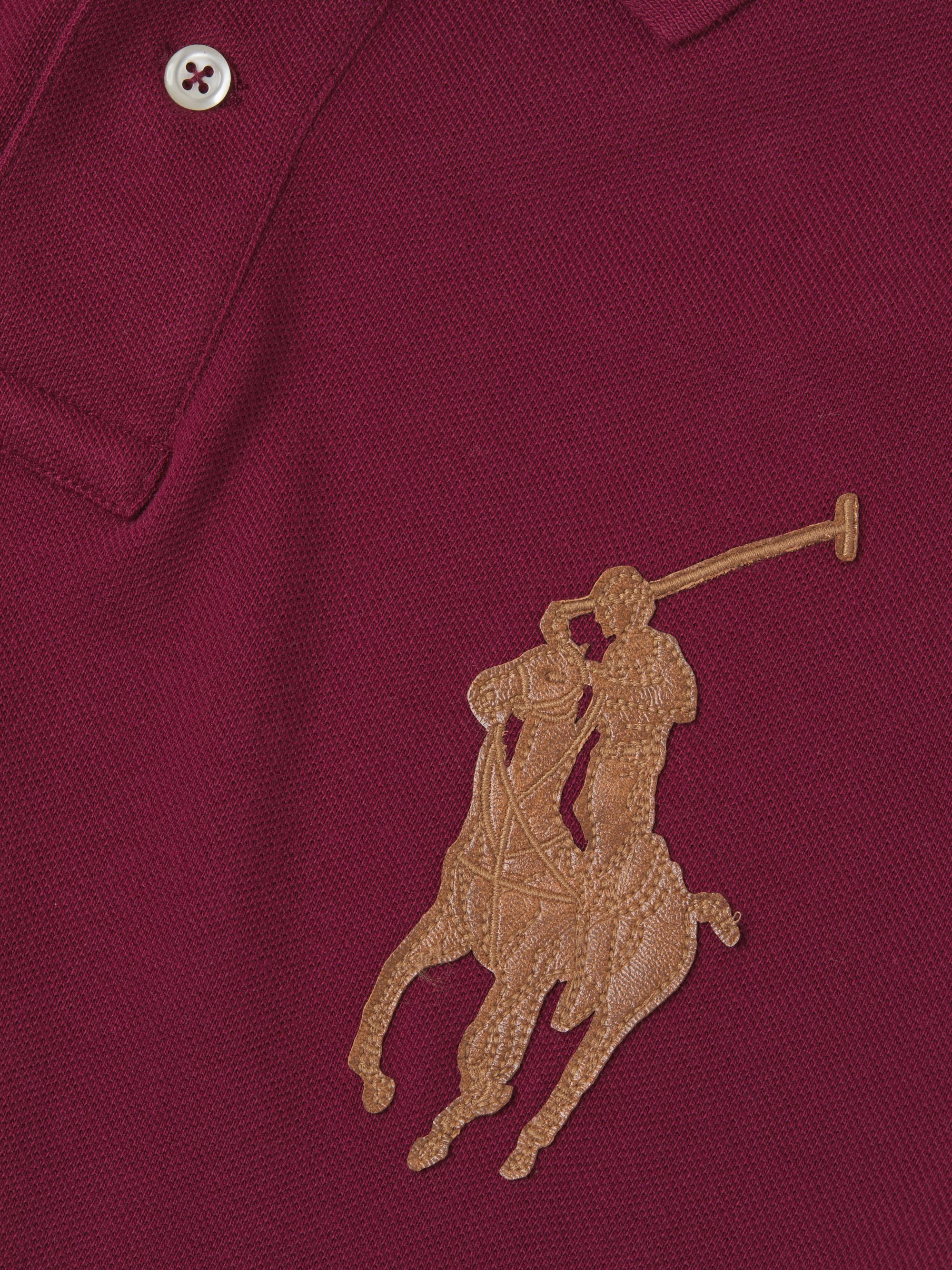 Polo Ralph Lauren Custom-Slim-Fit Leather-Pony Polo Shirt | Saks