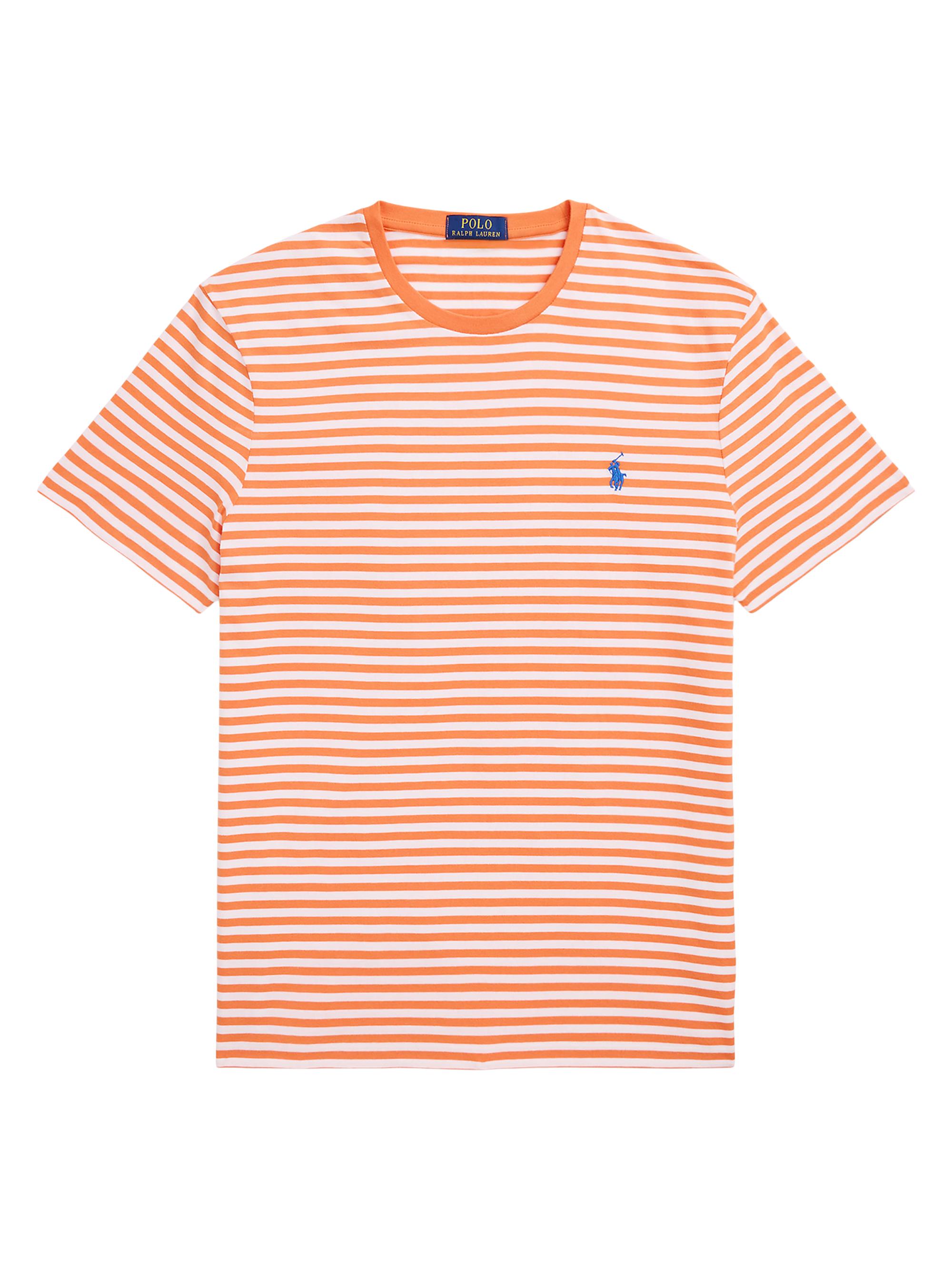 Polo Ralph Lauren Men's Striped Jersey T-Shirt - Kona Orange White