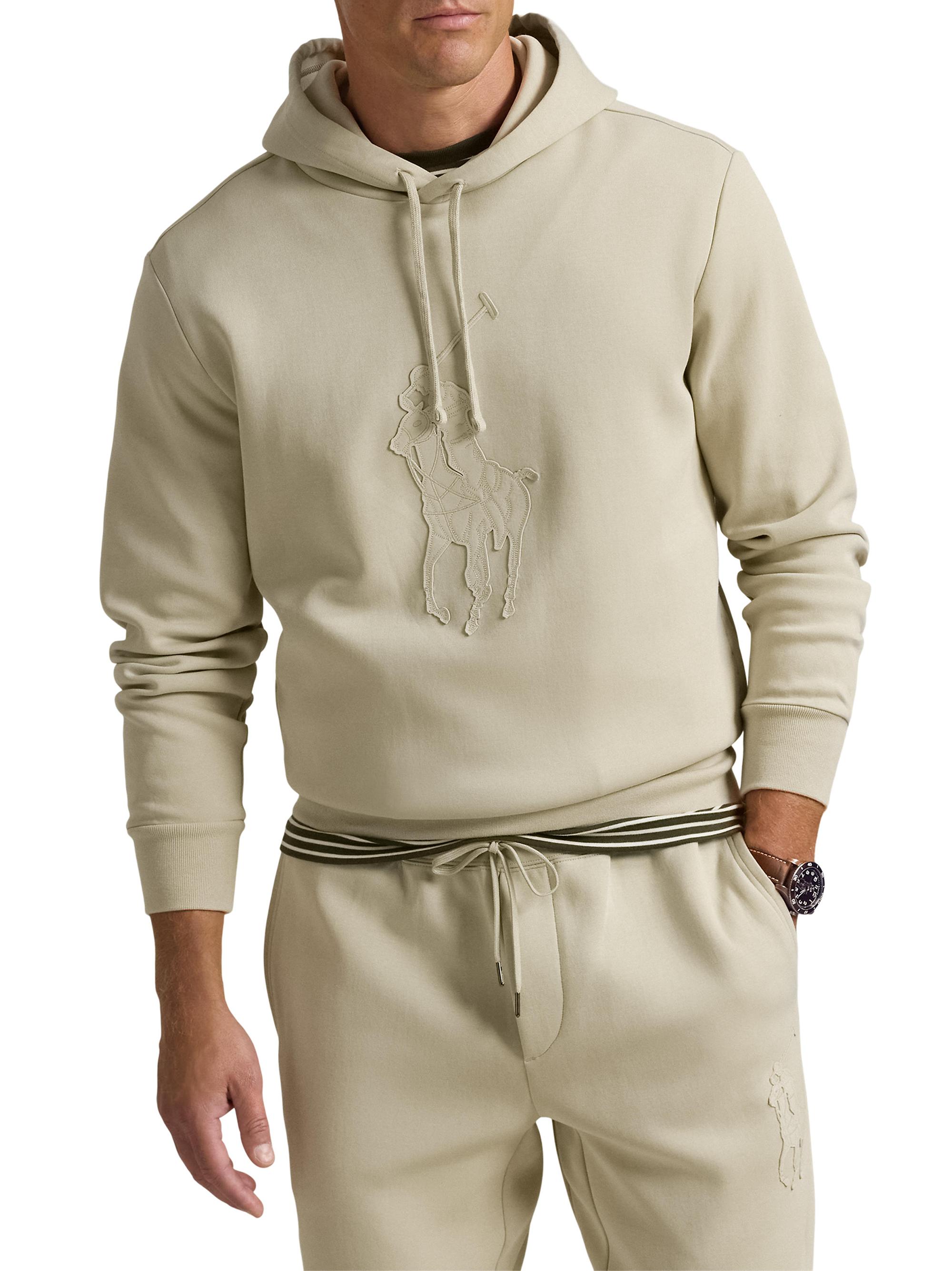 Polo Ralph Lauren Leather-Pony Double-Knit Hoodie | Saks Fifth Avenue