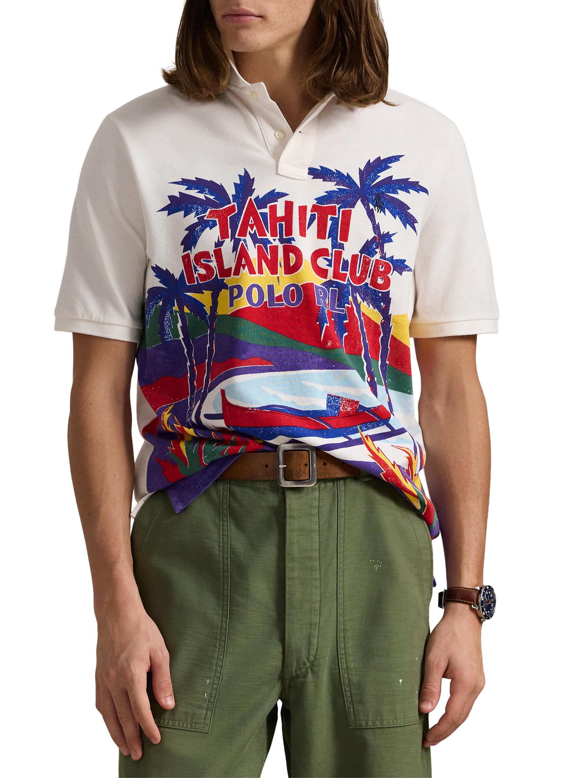 トップス Polo Ralph Lauren Classic Fit Mesh Graphic Polo Shirt