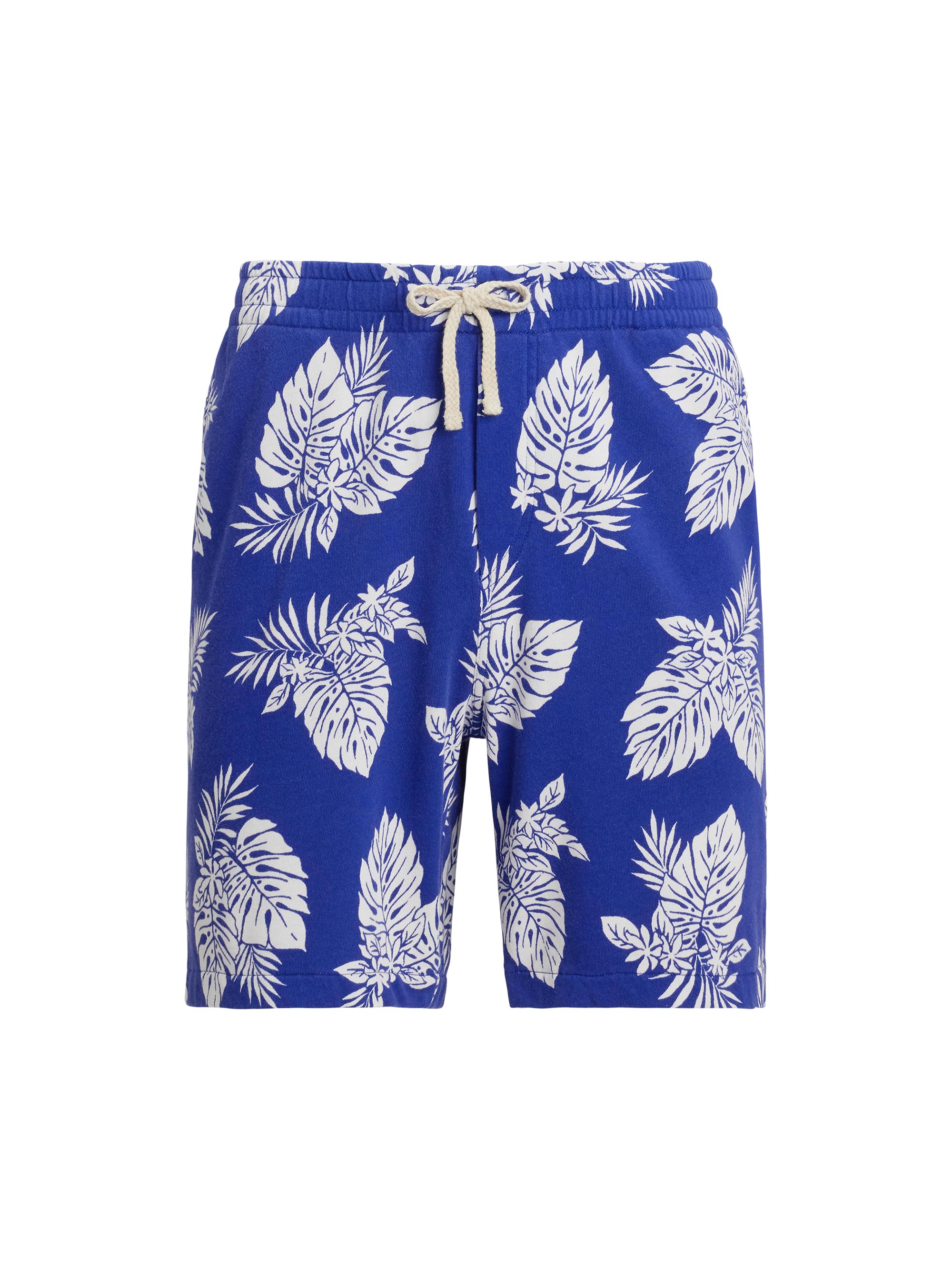 Polo Ralph Lauren Men's Monstera-Print Spa Terry Shorts - Tropical Monstera