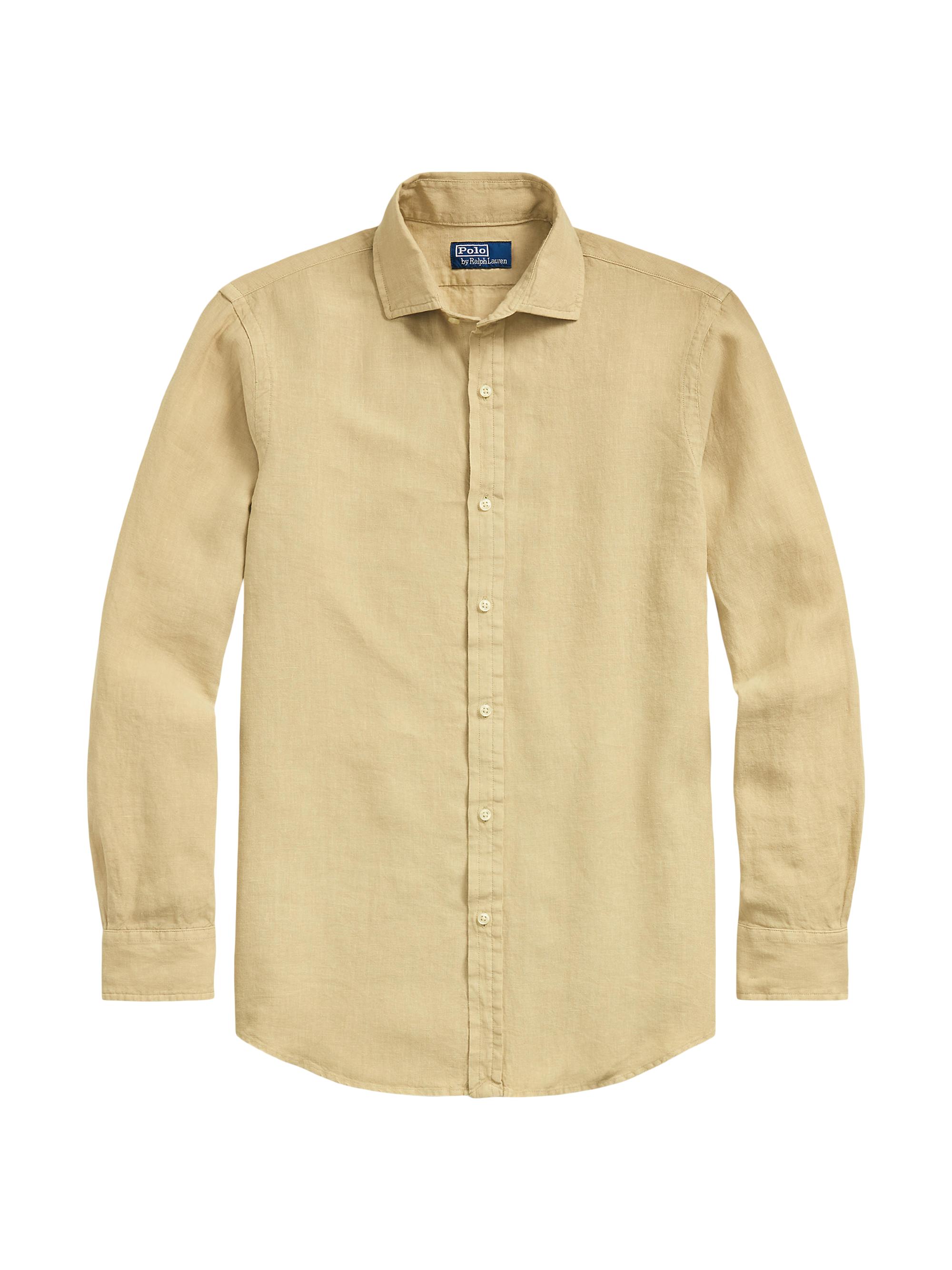 Polo Ralph Lauren Slub Linen Long-Sleeve Shirt | Saks Fifth Avenue