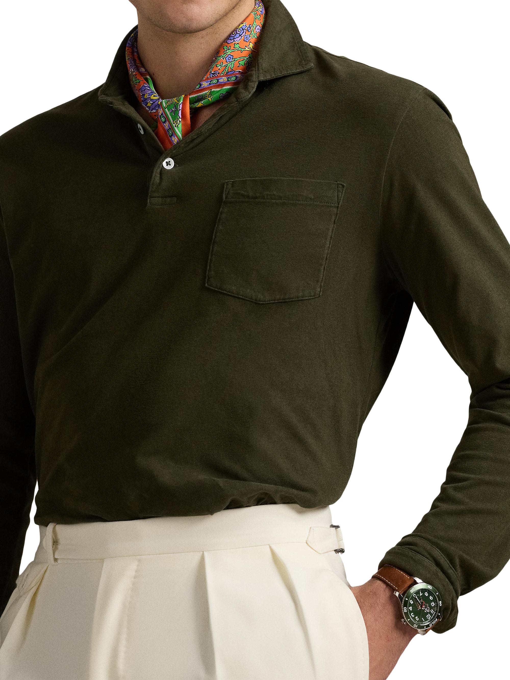 Polo Ralph Lauren Classic-Fit Sueded Jersey Polo Shirt