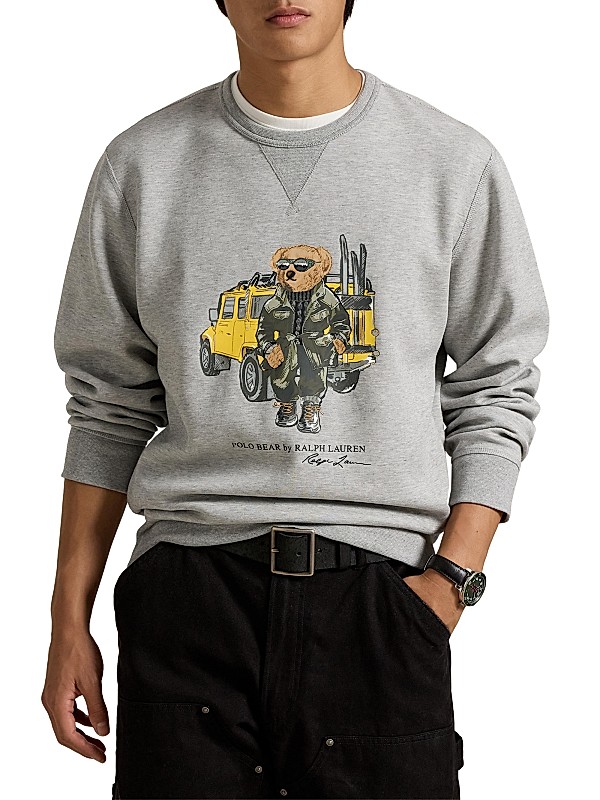 Shop Polo Ralph Lauren Polo Bear Double-Knit Sweatshirt Shop Polo Ralph Lauren Polo Bear Double-Knit Sweatshirt