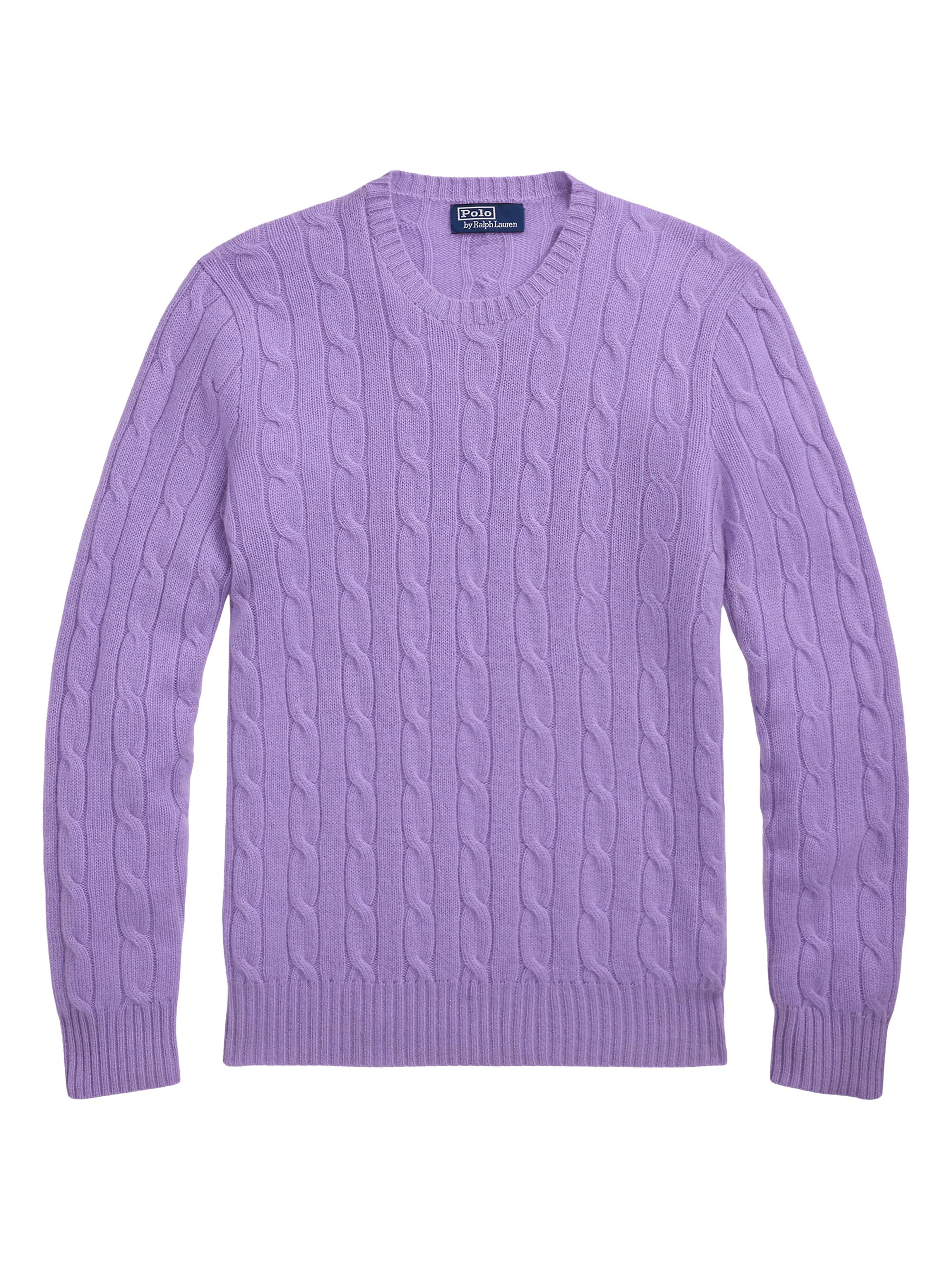 Ralph Lauren Purple Label Cable-Knit Cashmere Mockneck Sweater