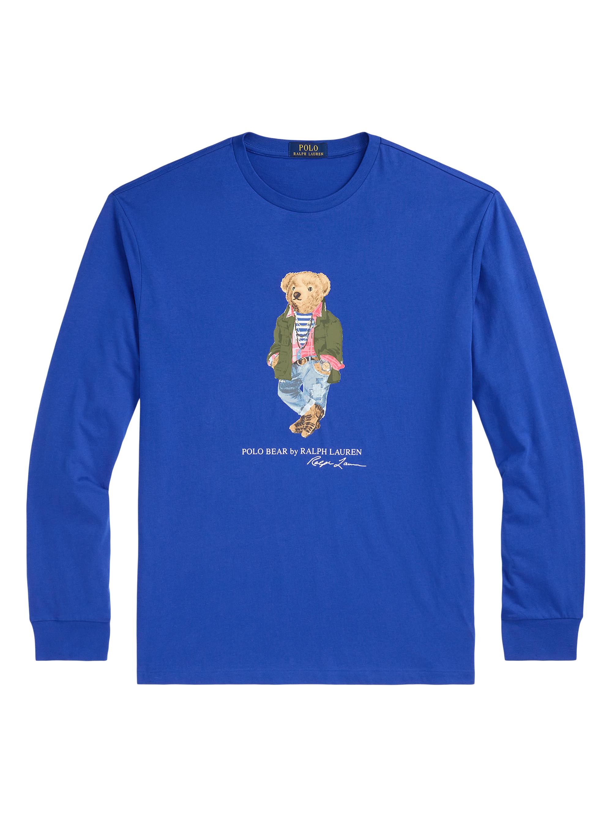Polo Ralph Lauren Men's Classic-Fit Polo Bear Jersey T-Shirt - Blue Saturn Explorer Bear