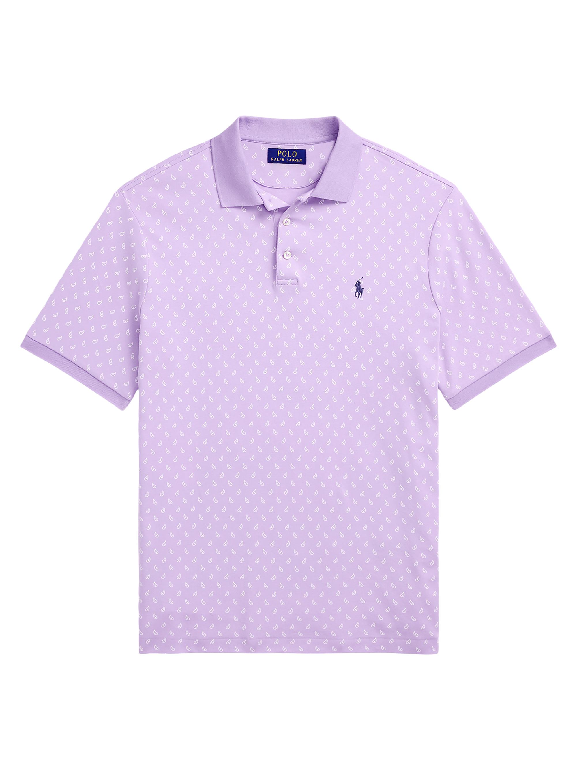 Polo Ralph Lauren Men's Custom-Slim Paisley Cotton Polo Shirt - Powder Purple Mini Paisley