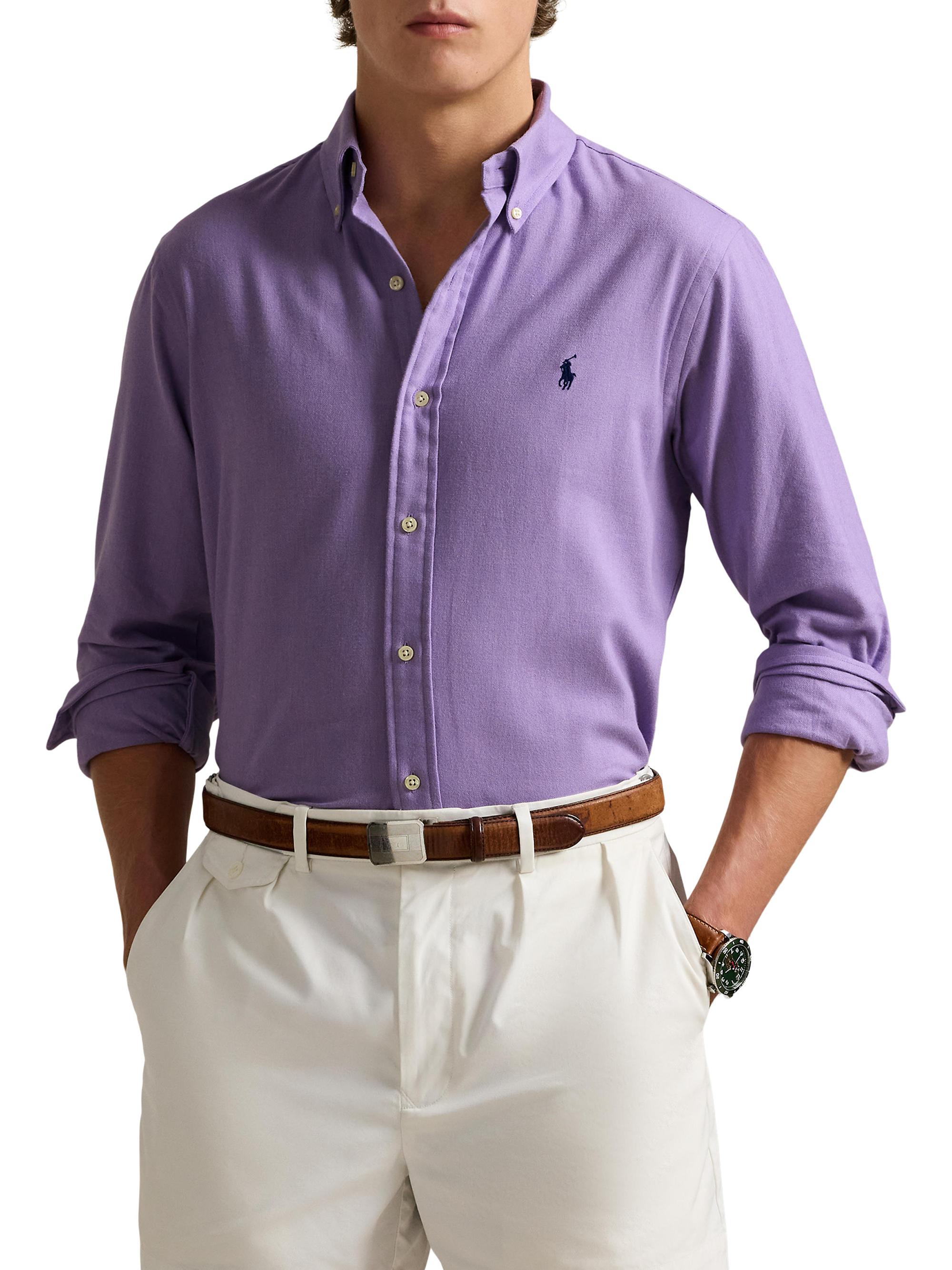 polo ralph lauren performance dress shirt Polo Ralph Lauren Men's US Open Classic Fit Twill Performance Stretch Long Sleeve Woven Exclusive Limited Edition Size M, Size: Medium, Blue