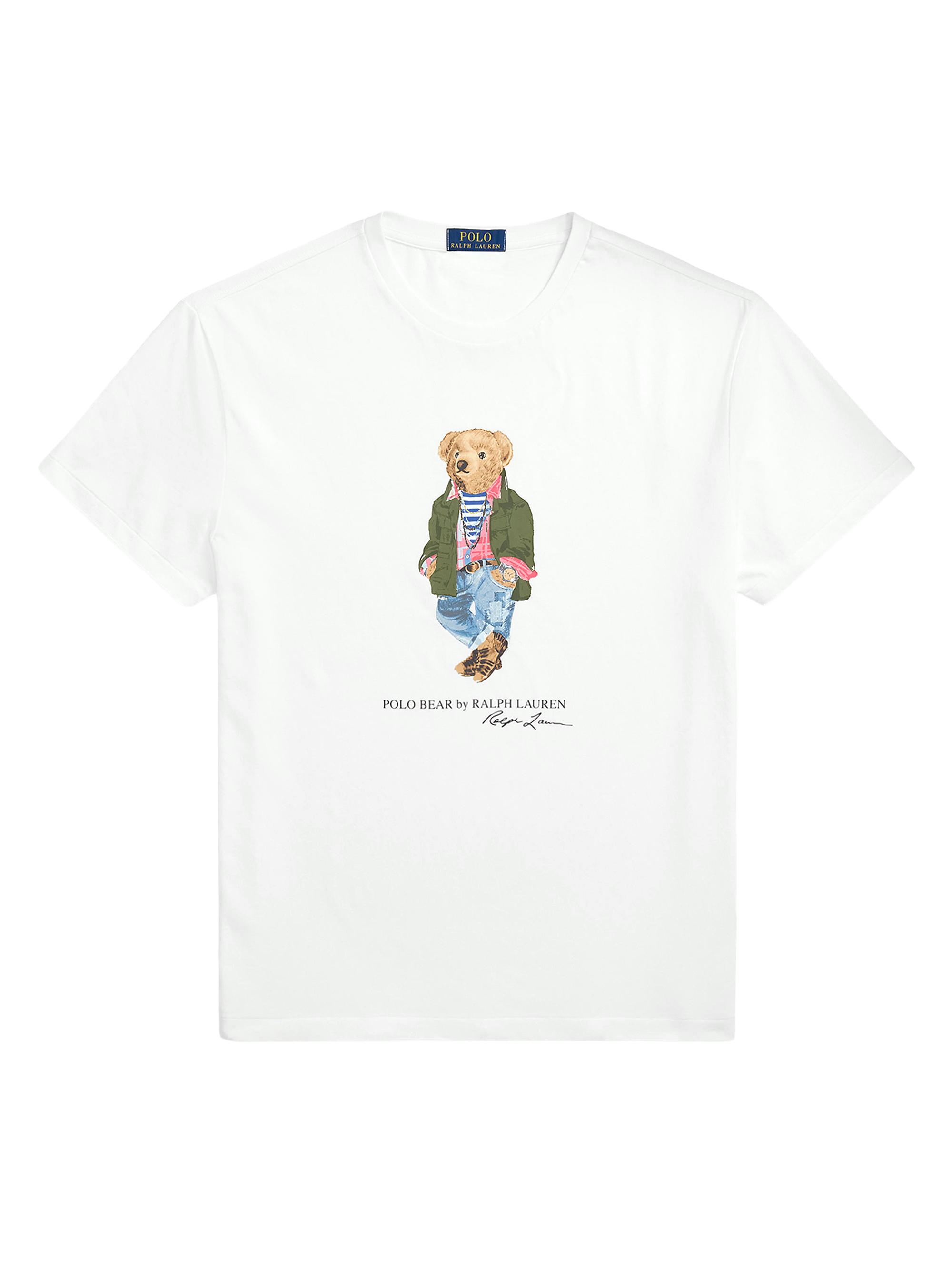 Polo Ralph Lauren Men's Classic-Fit Polo Bear Jersey T-Shirt - White Explorer Bear