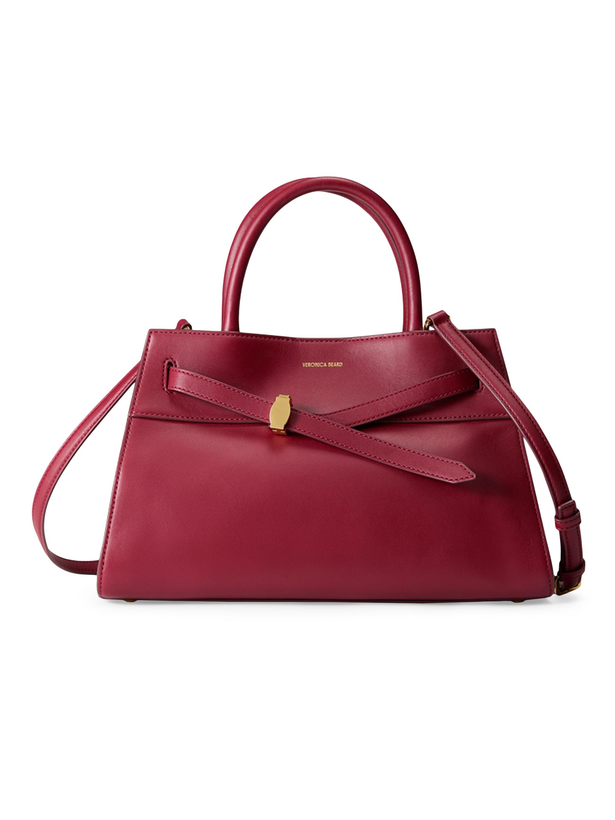 Veronica Beard Women's  Dash Leather Top Handle Bag - Oxblood