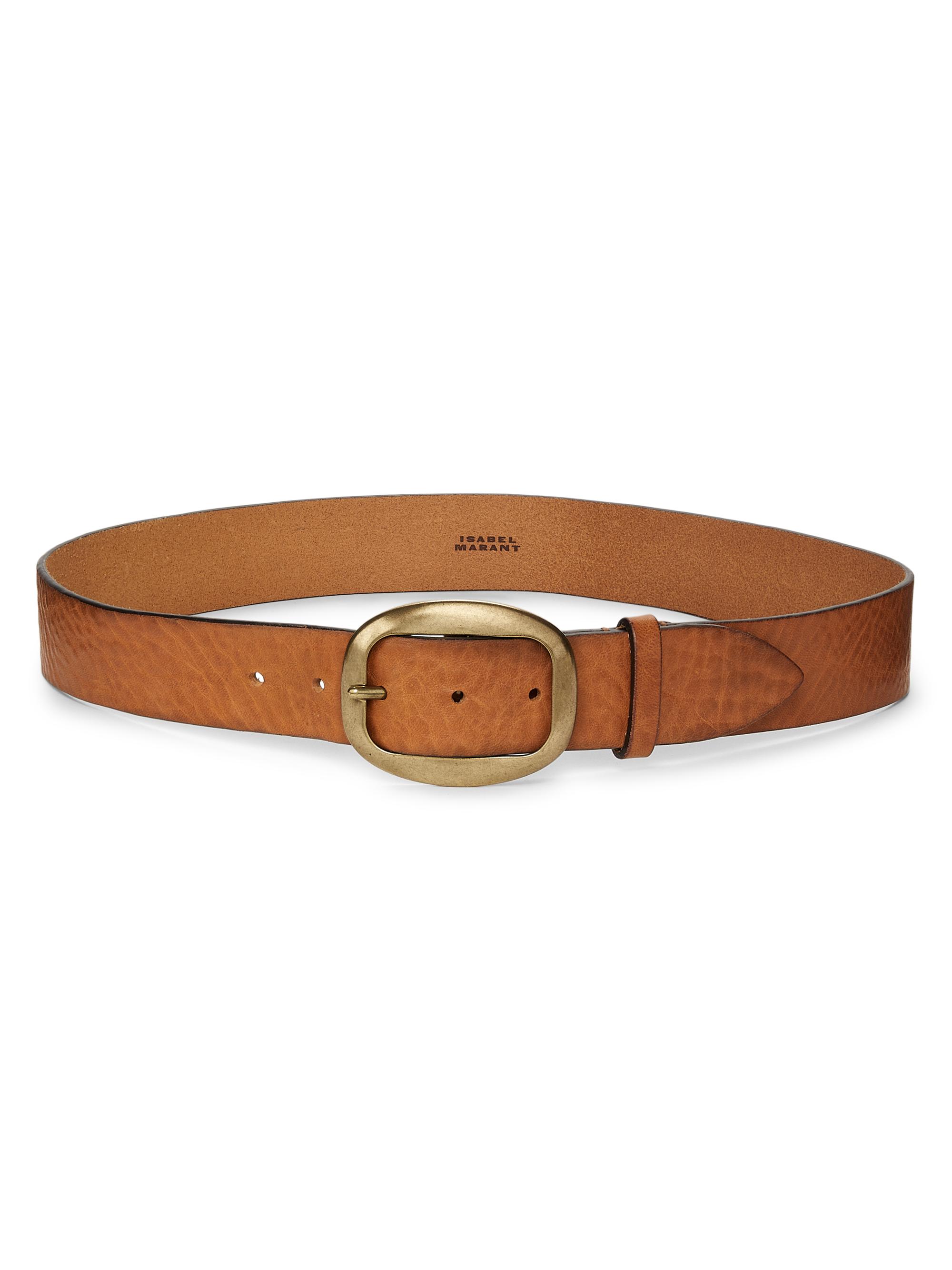 Isabel Marant Women's Dara Leather Belt - Cognac