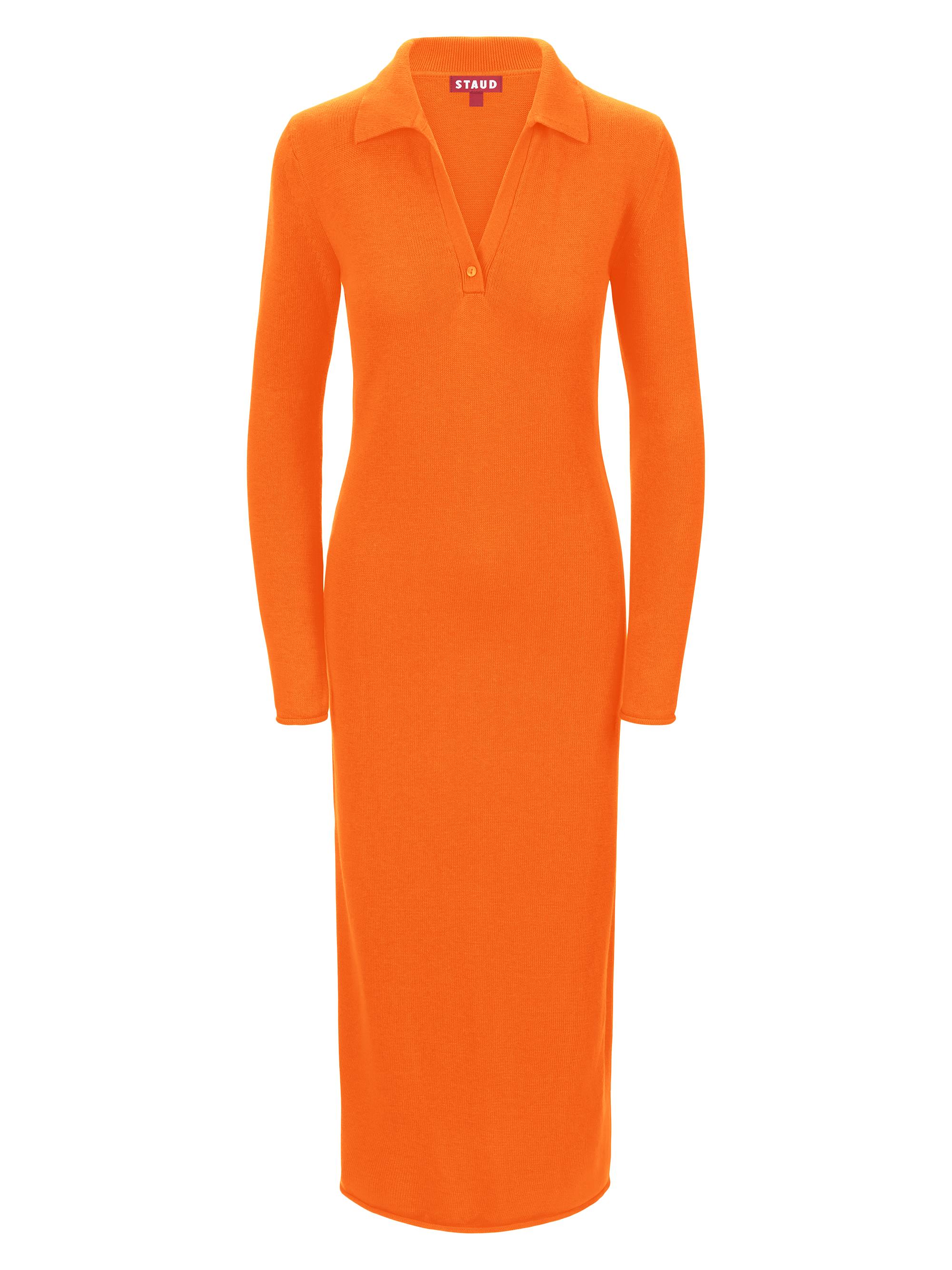 Staud Women's Sienna Knit Polo Maxi Dress - Apricot