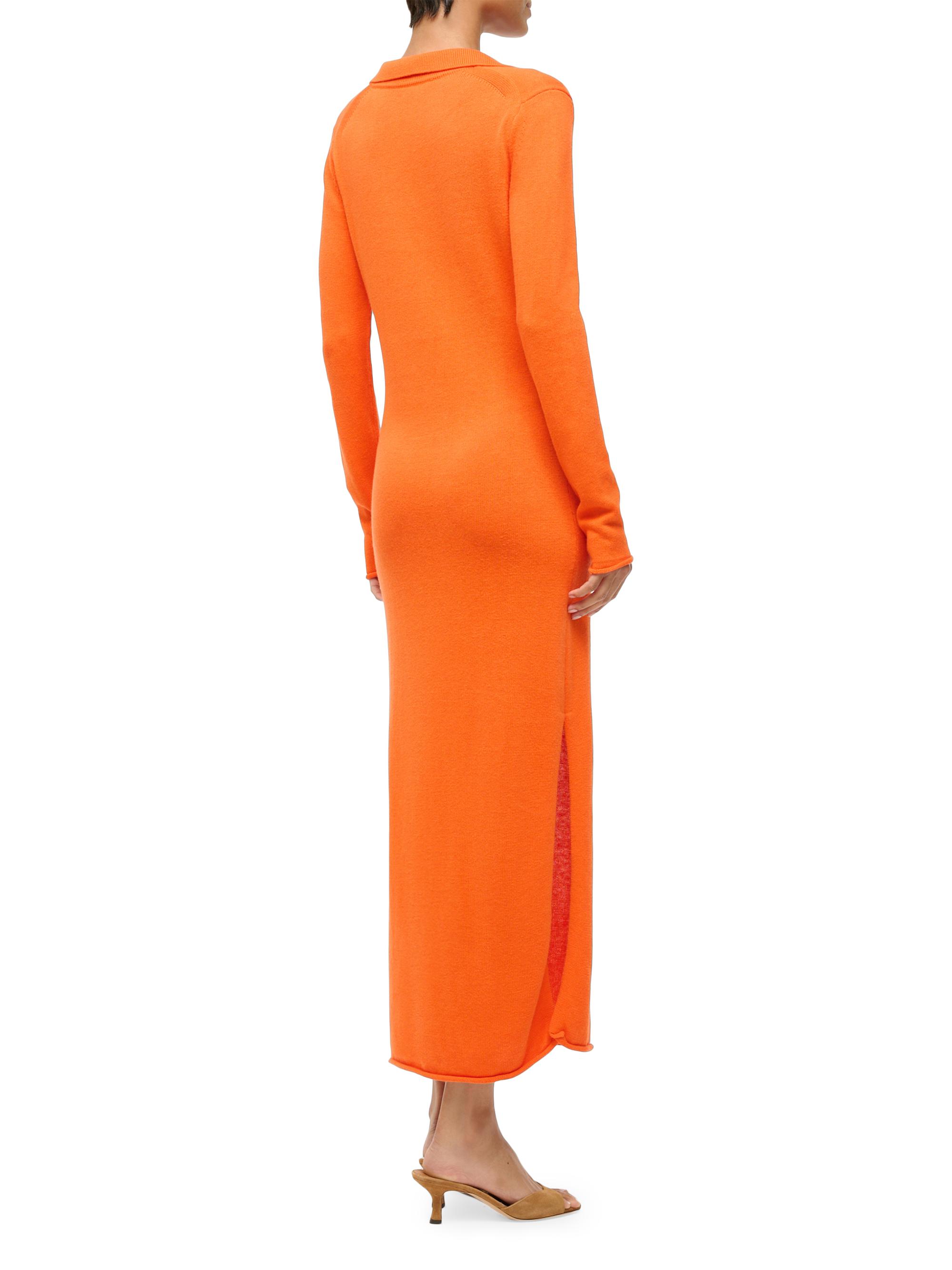 Staud Women's Sienna Knit Polo Maxi Dress - Apricot - Size XS