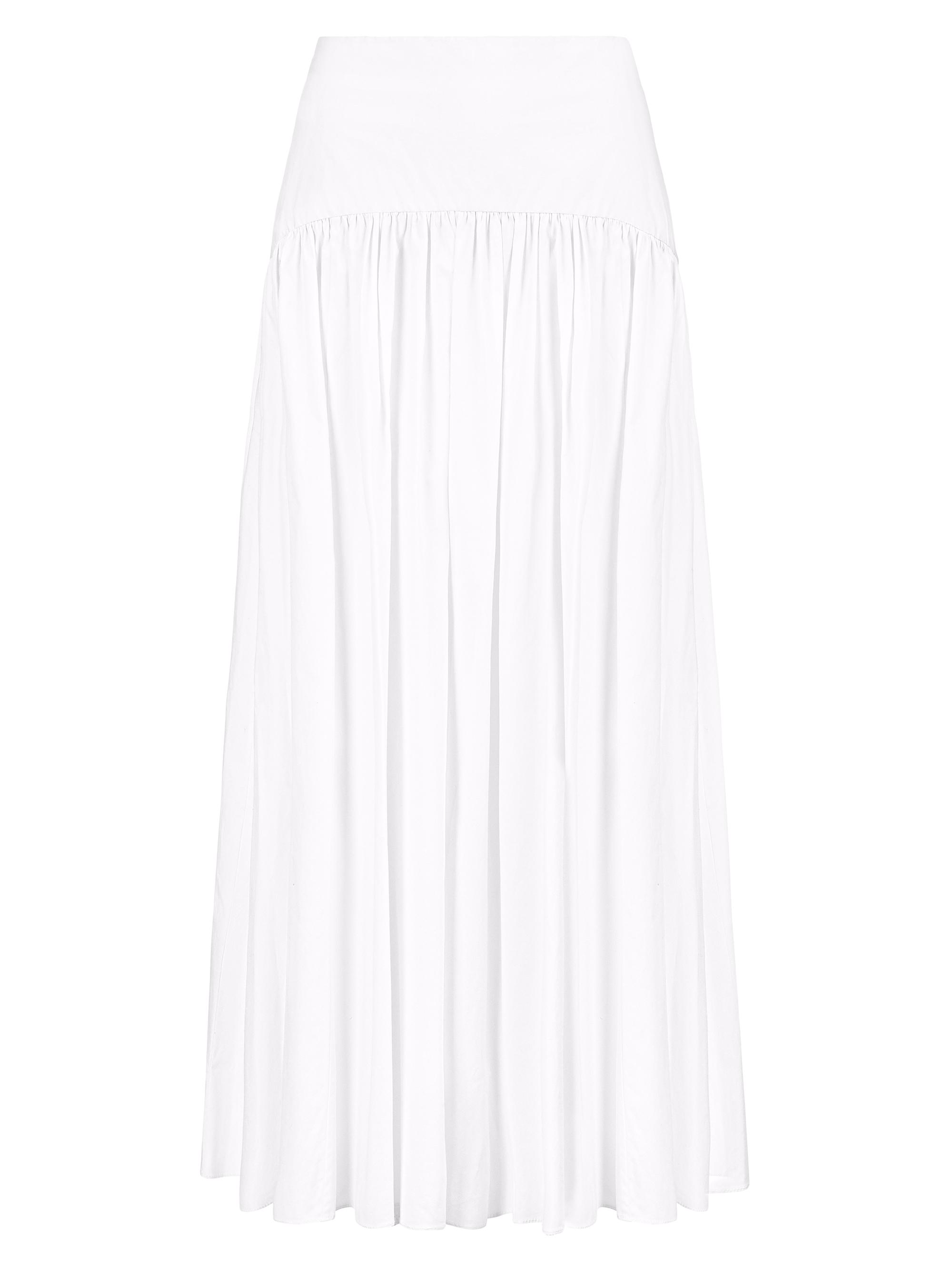 Staud Women's Procida Cotton Maxi Skirt - White