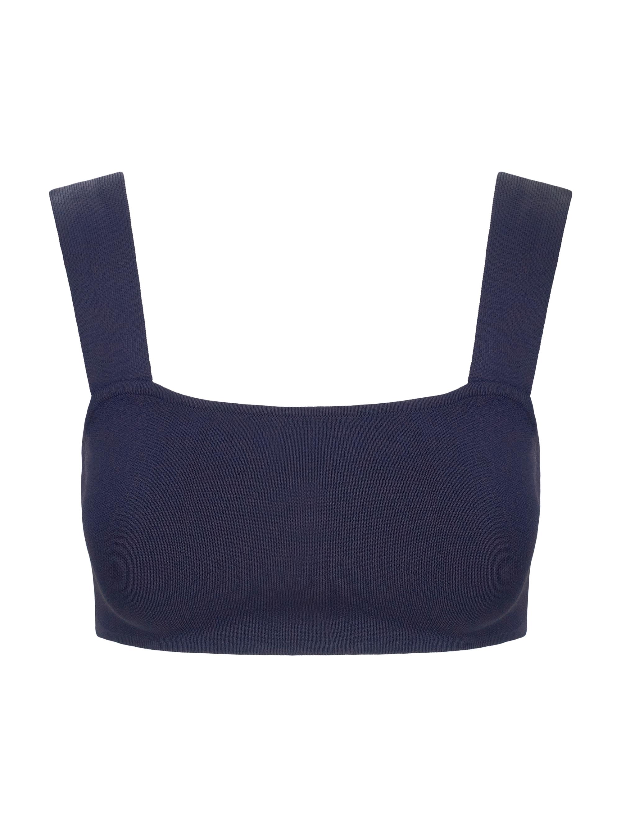 Staud Women's Zola Crop Top - Navy White