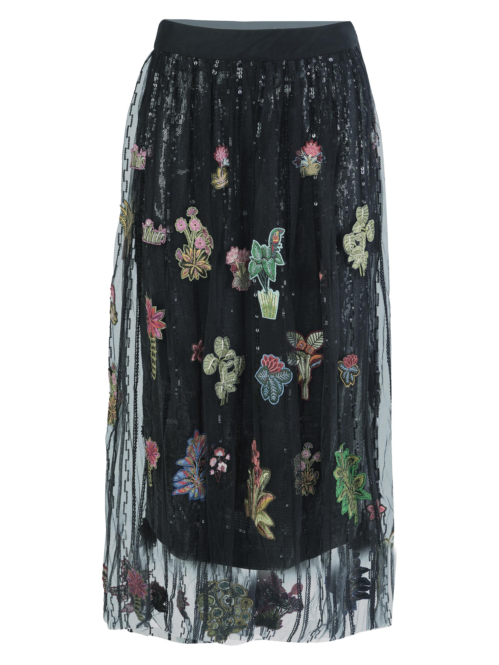 AFEW Rahul Mishra Women's Embroidered Sequined & Tulle Skirt - Black