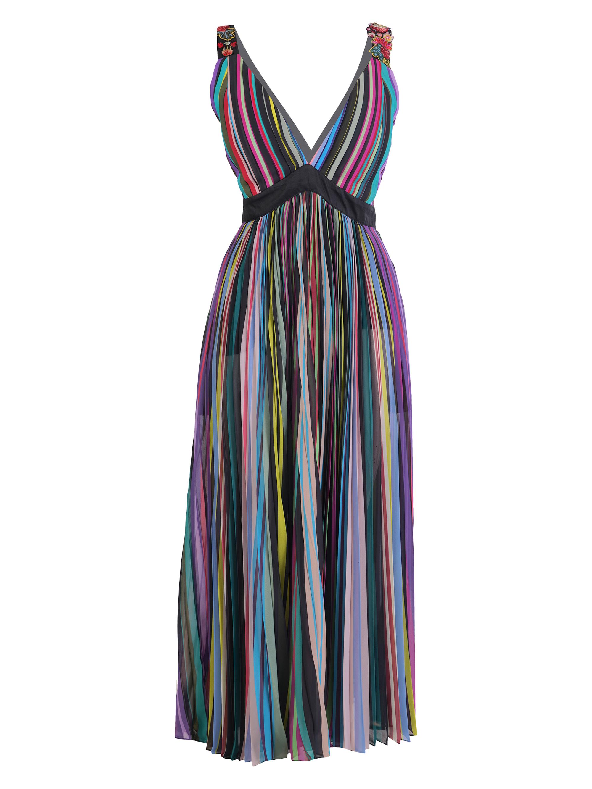 AFEW Rahul Mishra Women's Rainbow Pleated Maxi Dress