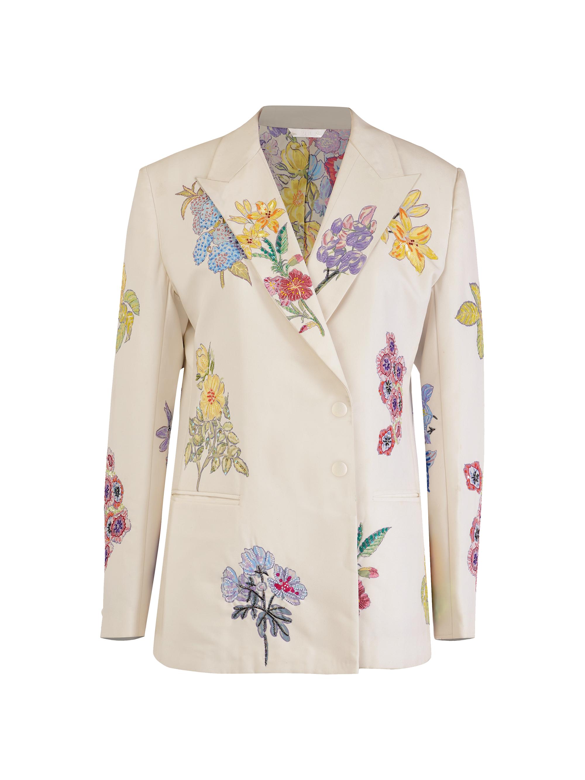 AFEW Rahul Mishra Women's Embellished Floral Blazer - White