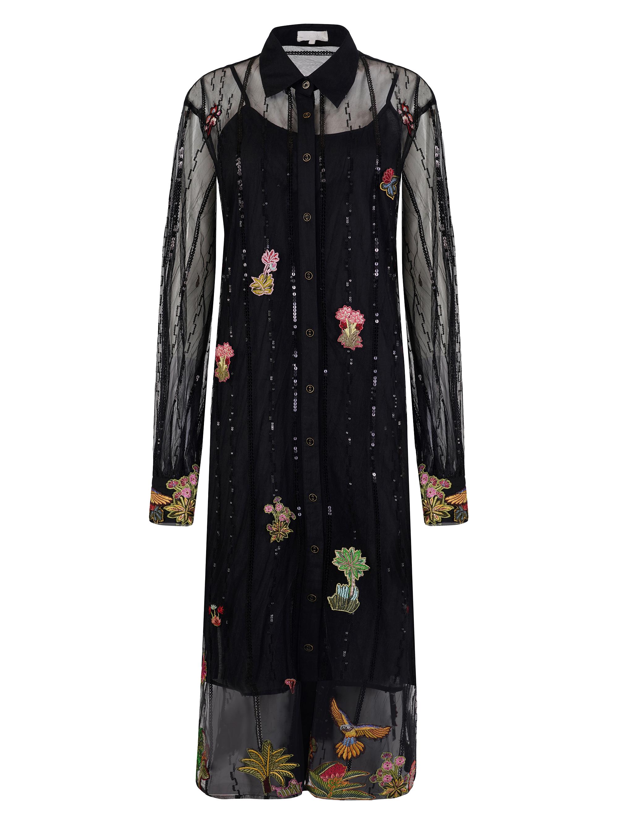 AFEW Rahul Mishra Women's Embroidered Sequin & Tulle Dress - Black