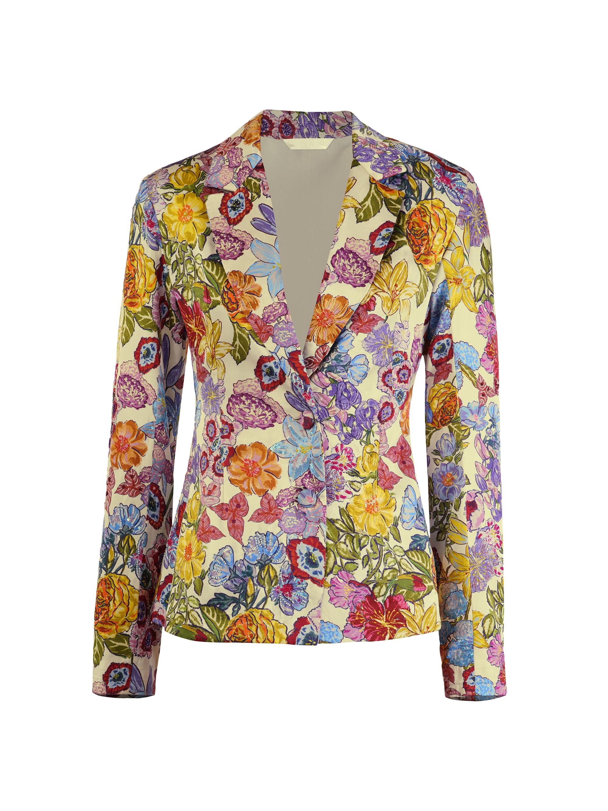 AFEW Rahul Mishra Women's Floral Silk Tailored Blazer