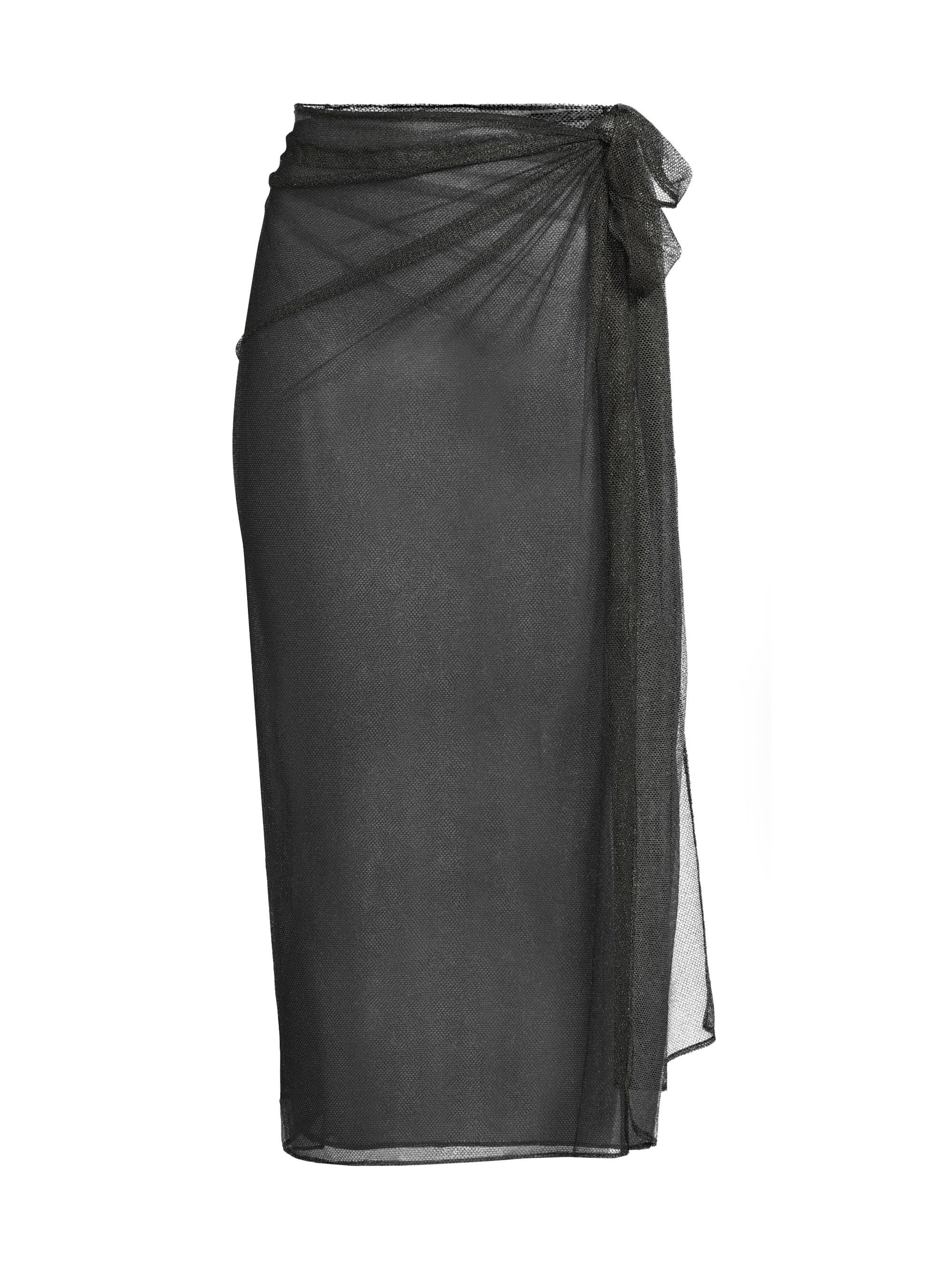 Milly Women's Metallic Mesh Sarong - Black