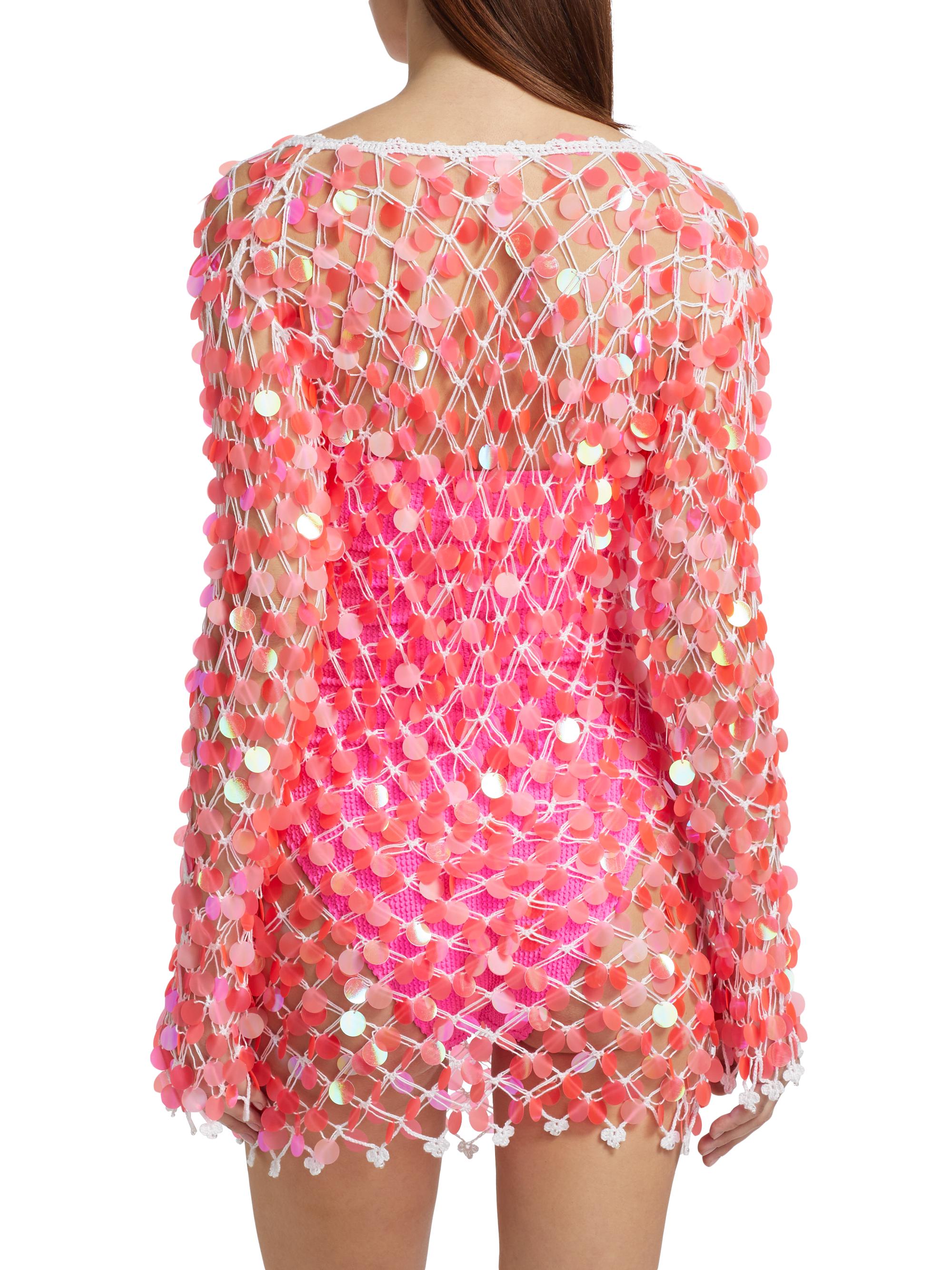 white christmas dresses HAND-CROCHET SEQUIN EMBELLISHED MINI DRESS IN BRONZE | CULT MIA