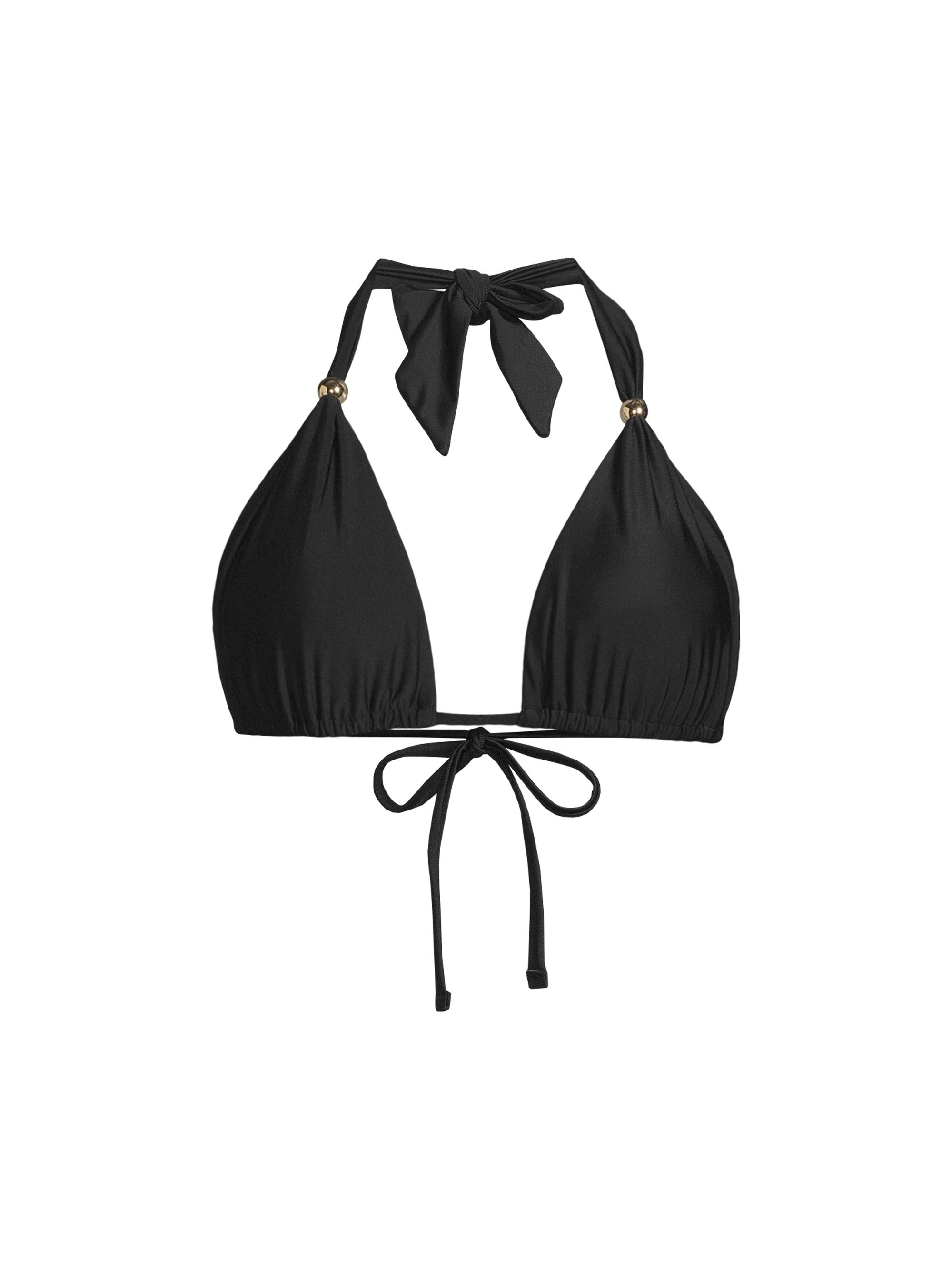 Milly Women's Bardot Halter Bikini Top - Black