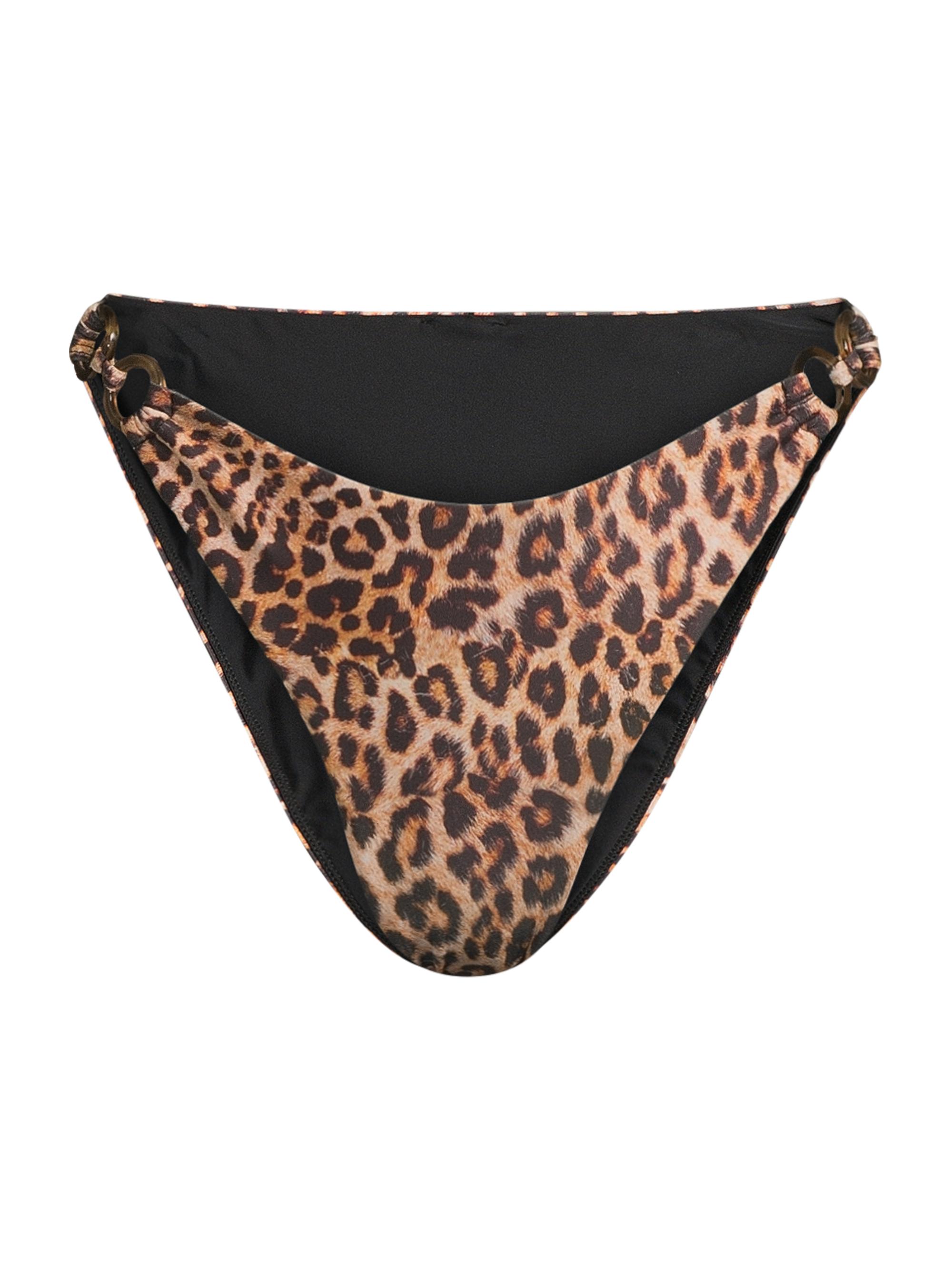 Milly Women's Niki Leopard O-Ring Bikini Bottom